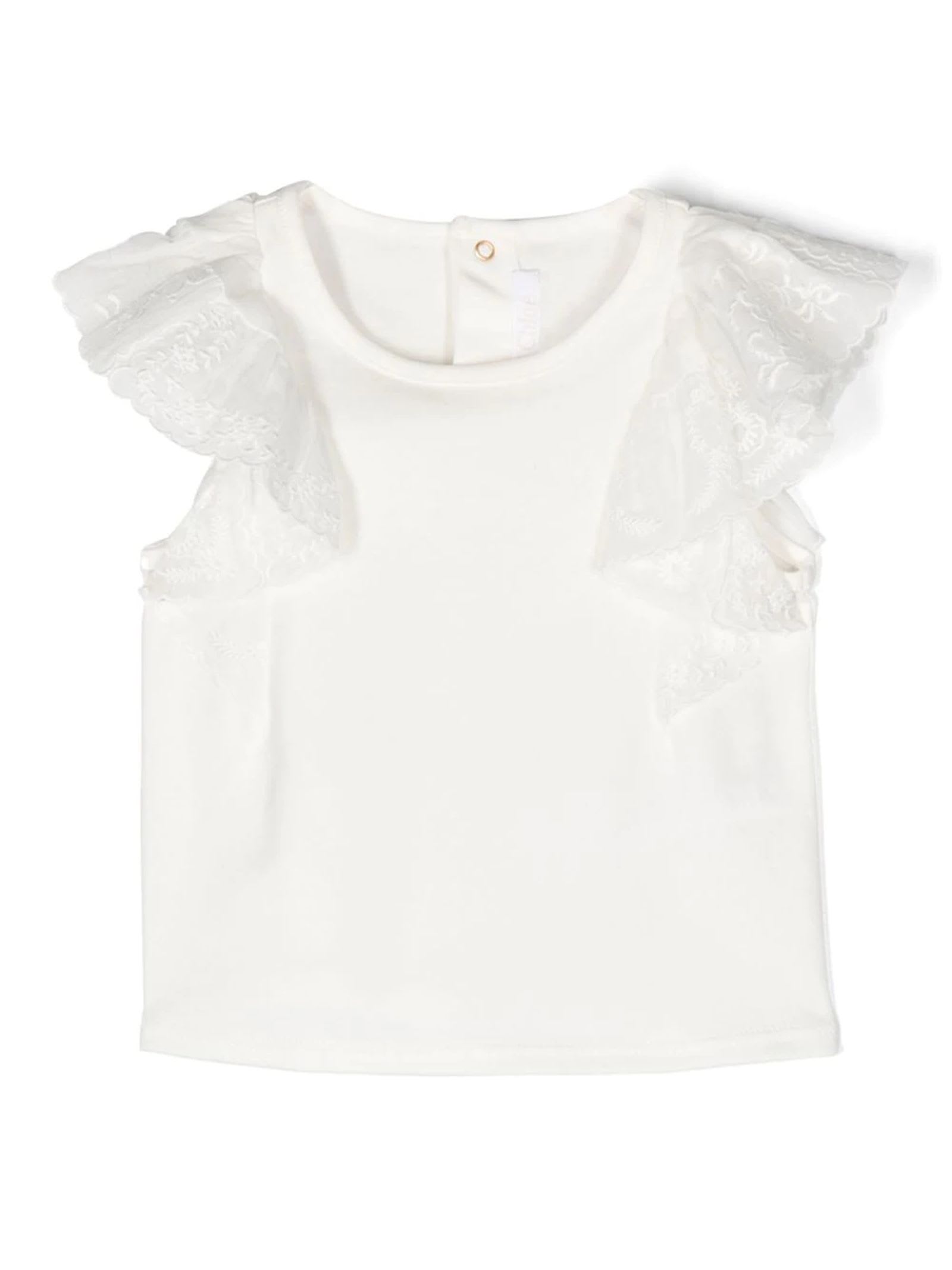 CHLOÉ WHITE COTTON TSHIRT