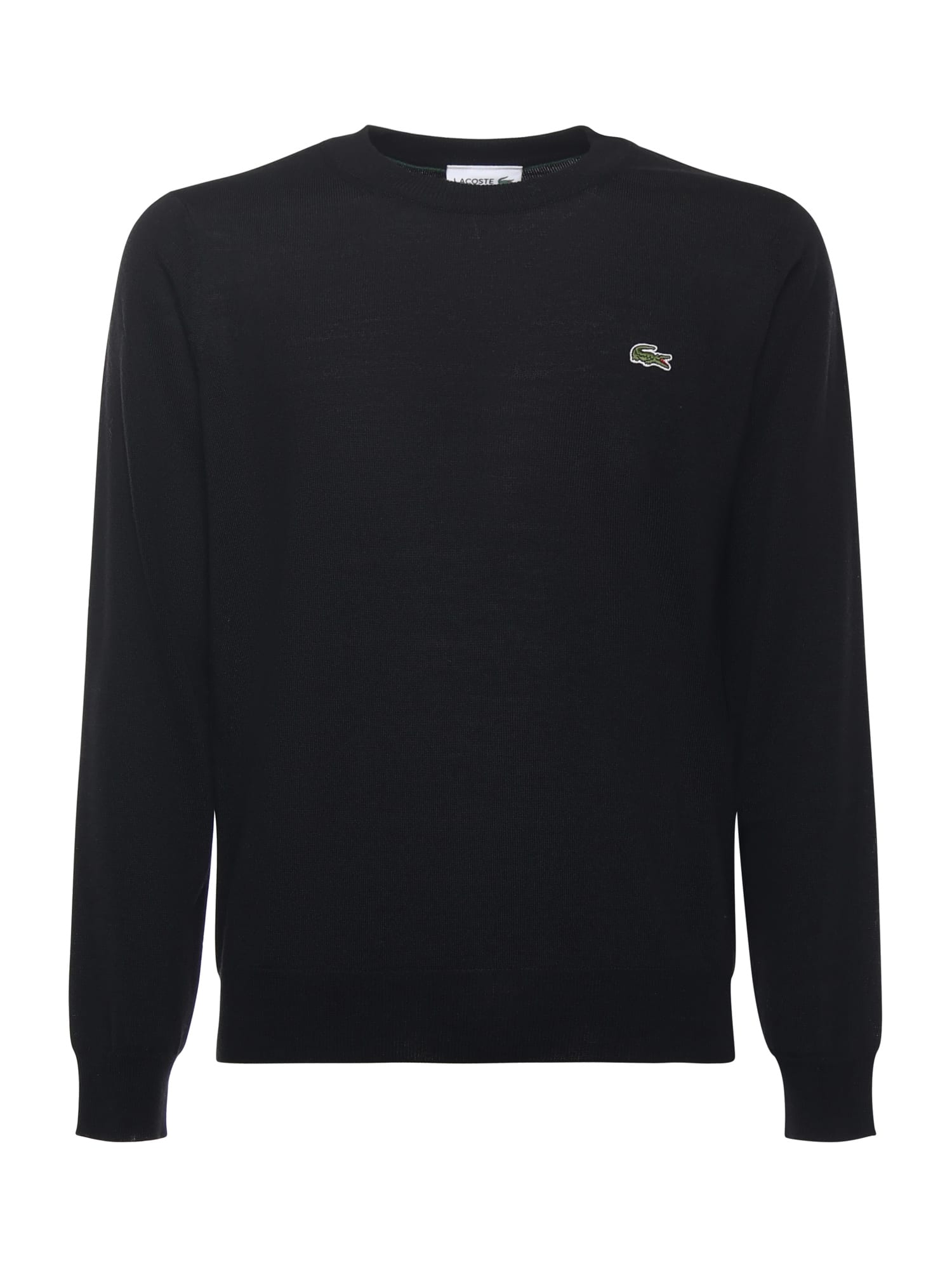 Lacoste Logo Pullover In Black