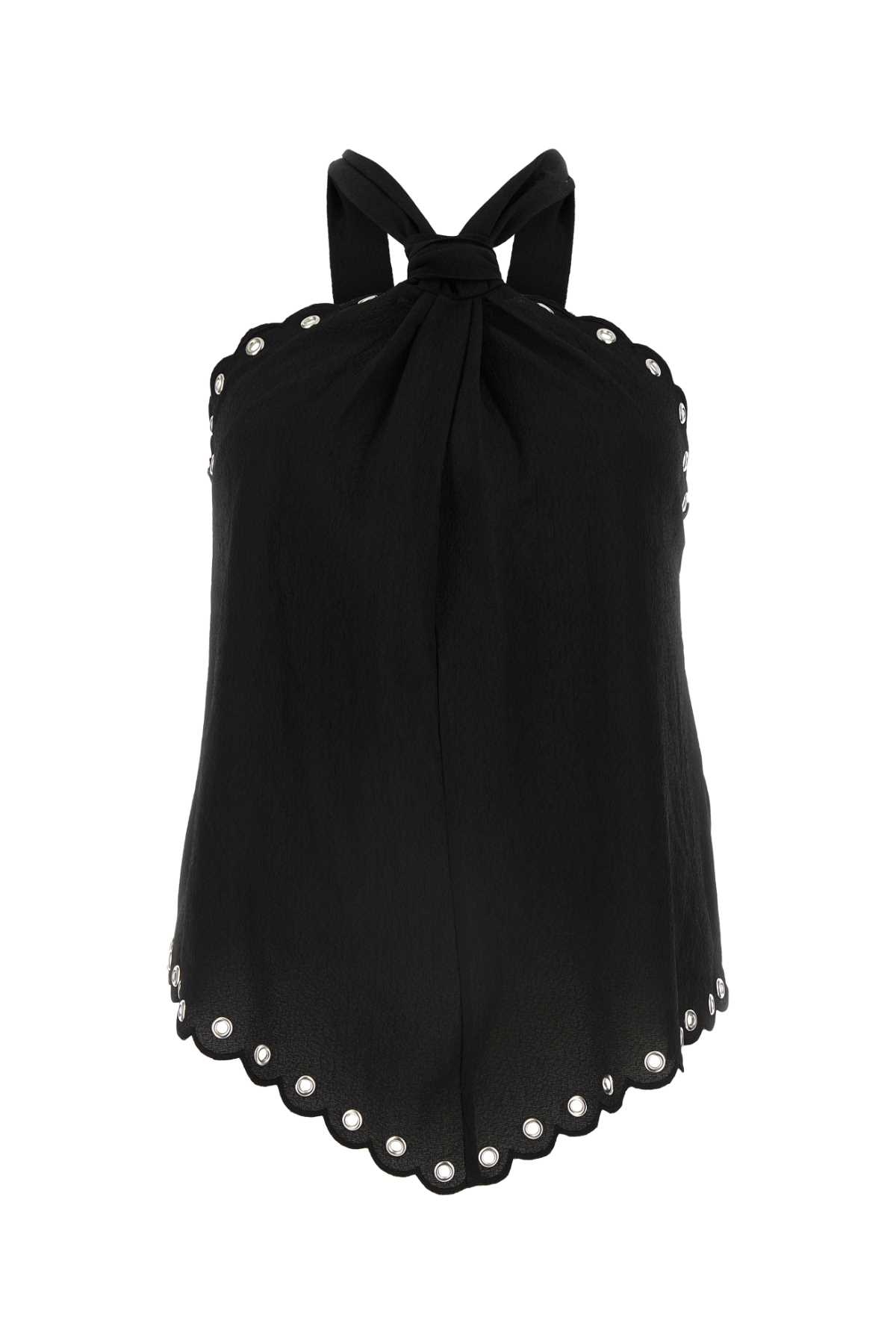 Shop Isabel Marant Black Crepe Tecles Top