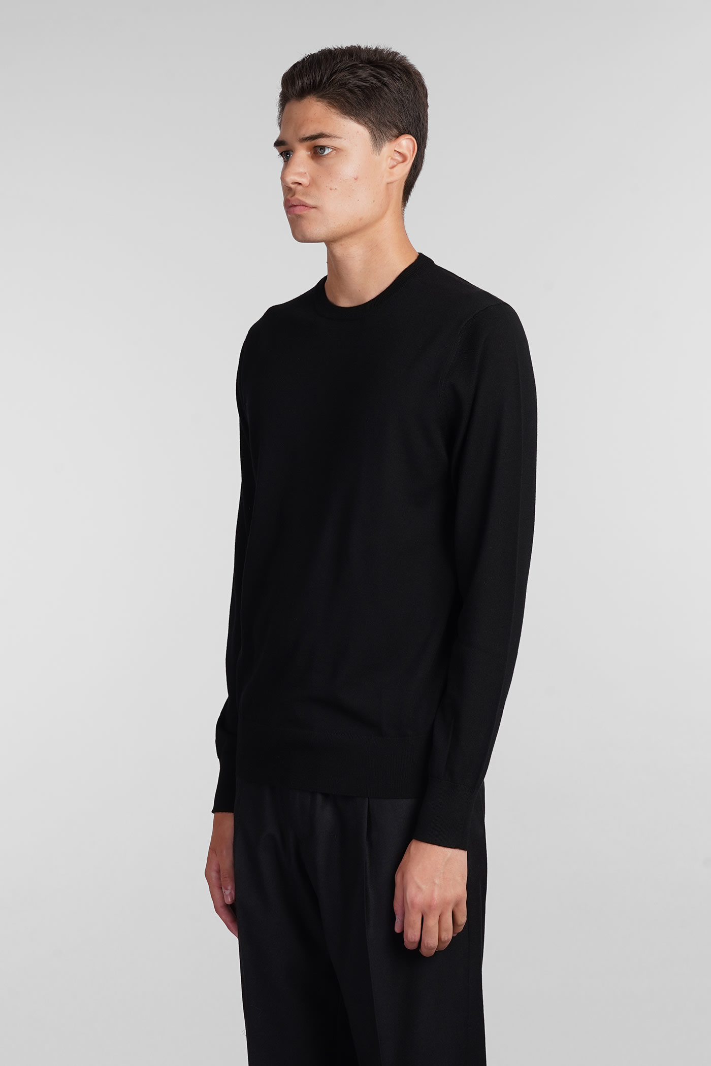 Shop Aspesi M195 Knitwear In Black Wool