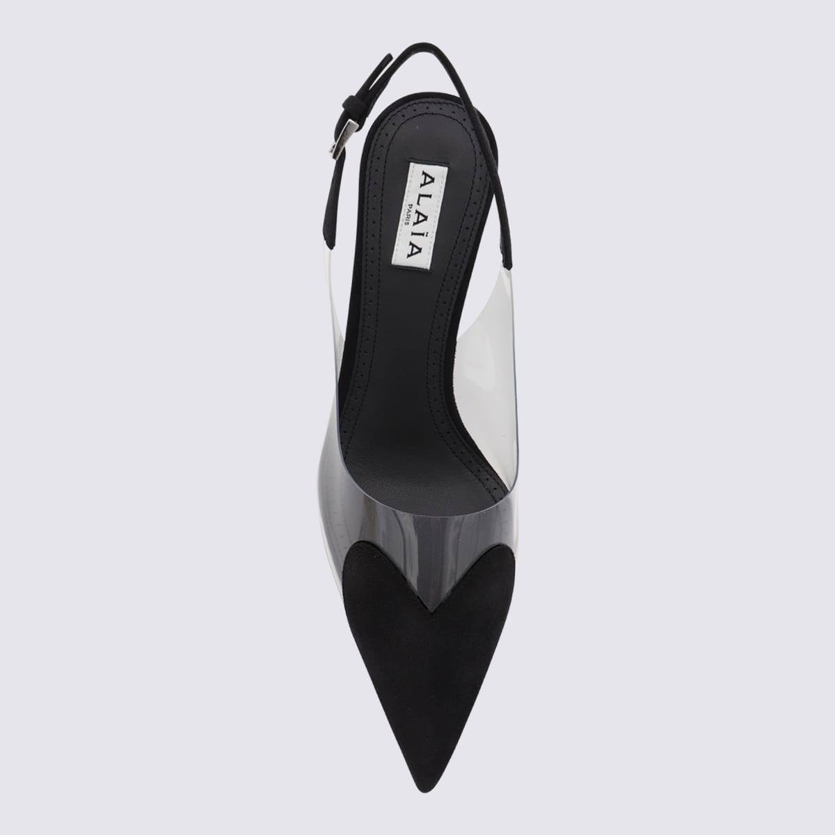 Alaïa Alaia 100mm Le Coeur Heart Shaped Slingback Pumps In Black
