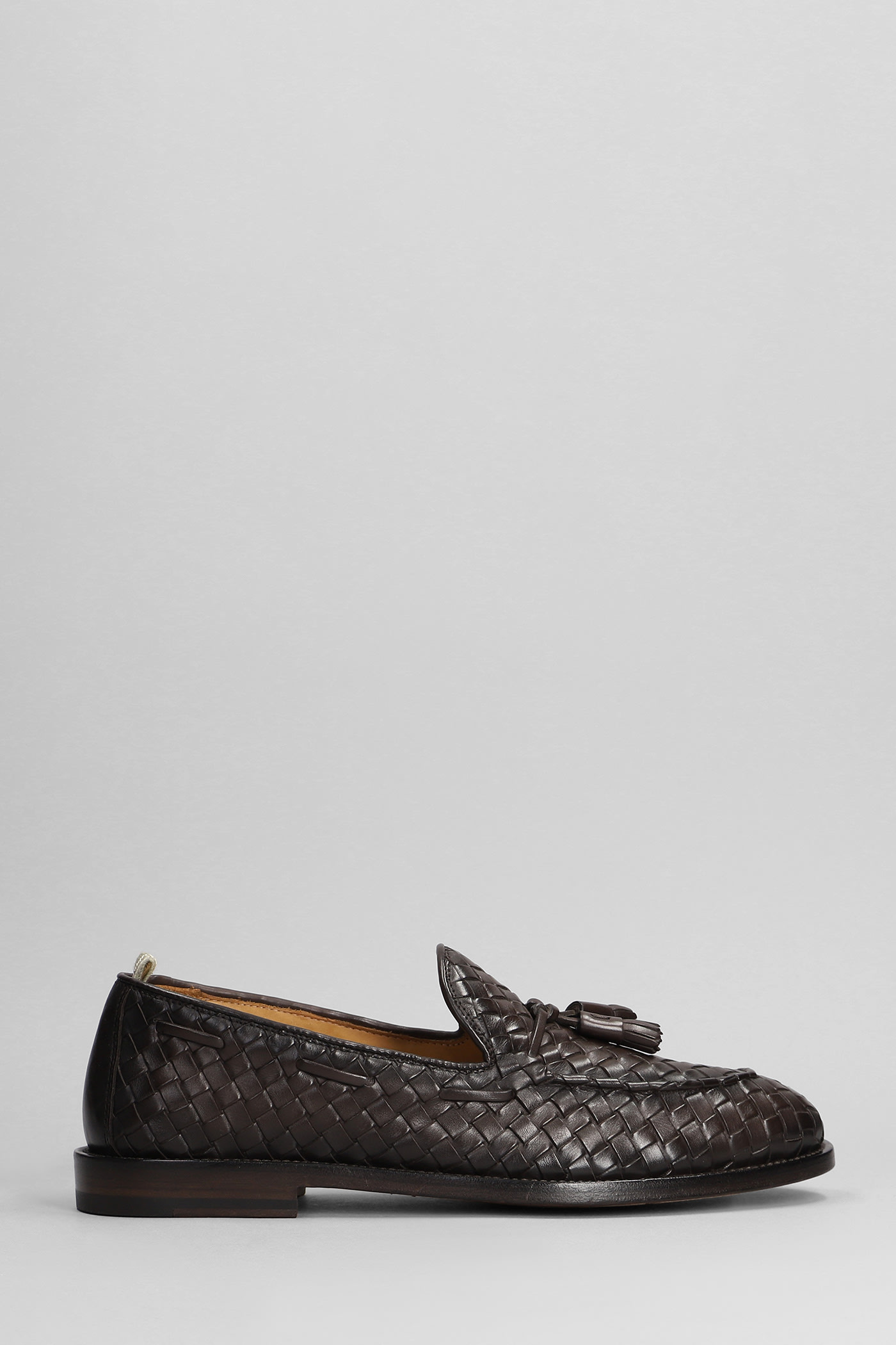 OFFICINE CREATIVE OPERA 004 LOAFERS IN BROWN LEATHER