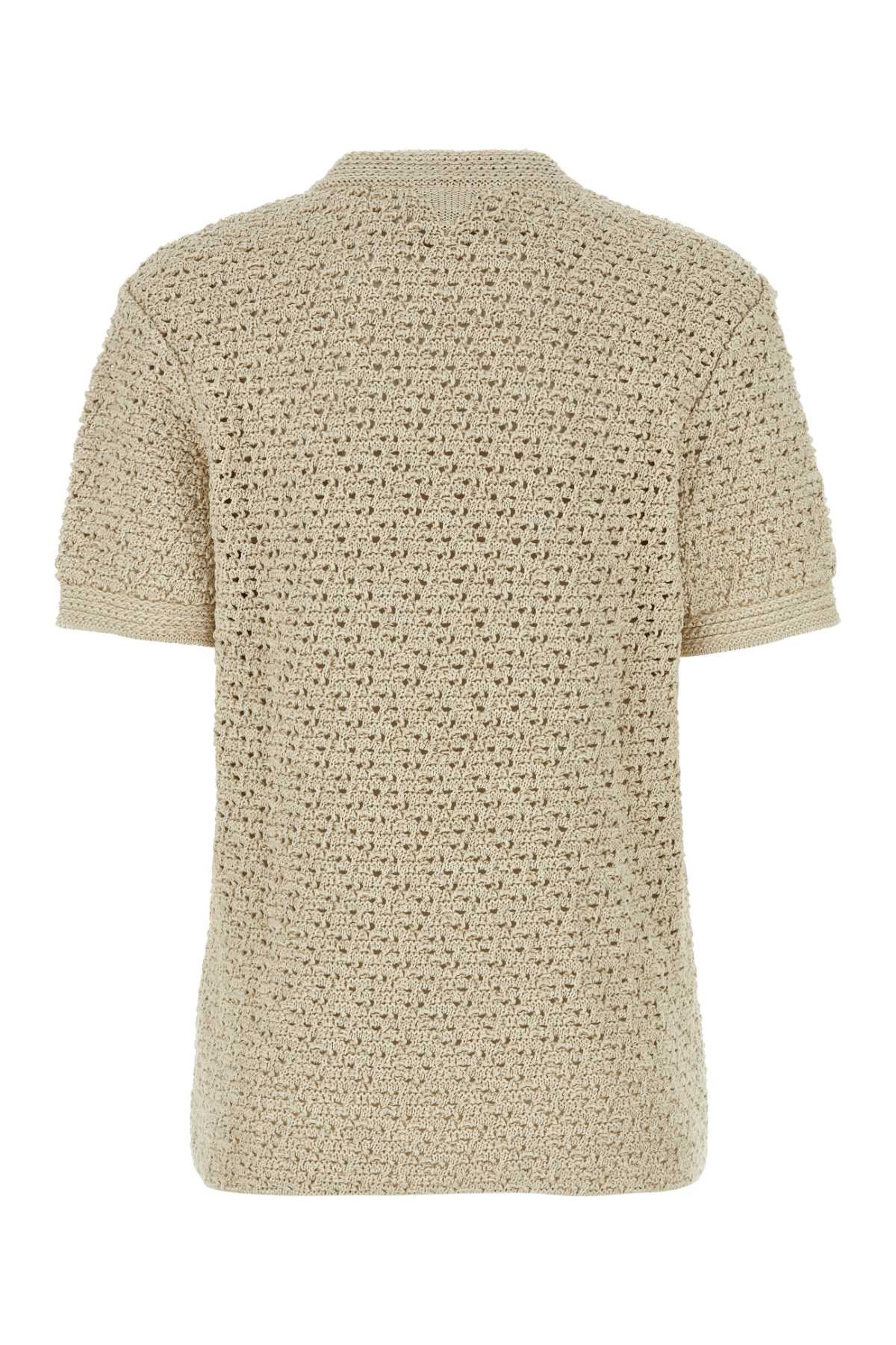 Shop Bottega Veneta Sand Crochet T-shirt