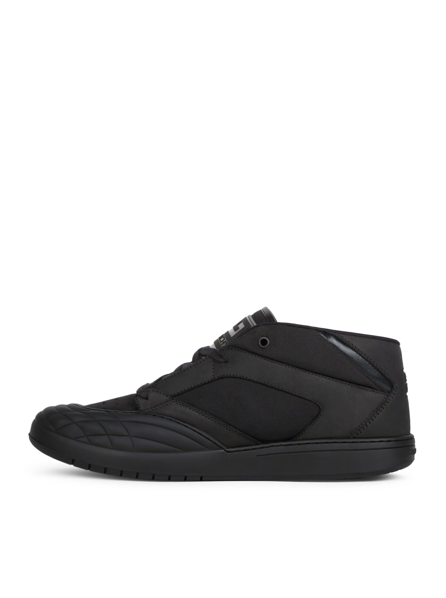 Shop Givenchy New Line Men Shoes Mid-top Sneakers In Black