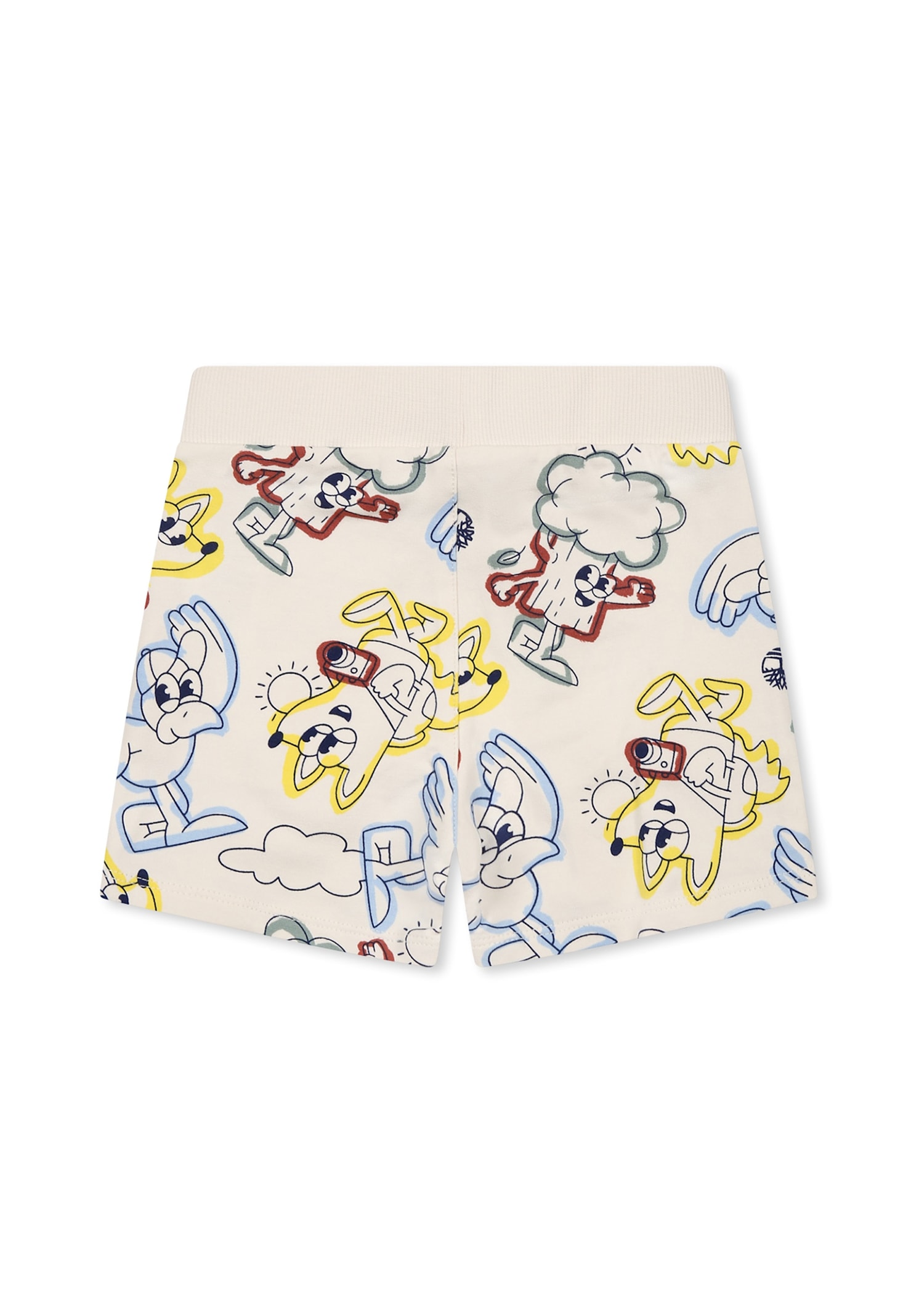 Timberland Ivory Shorts For Baby Boy With Print In Ivory