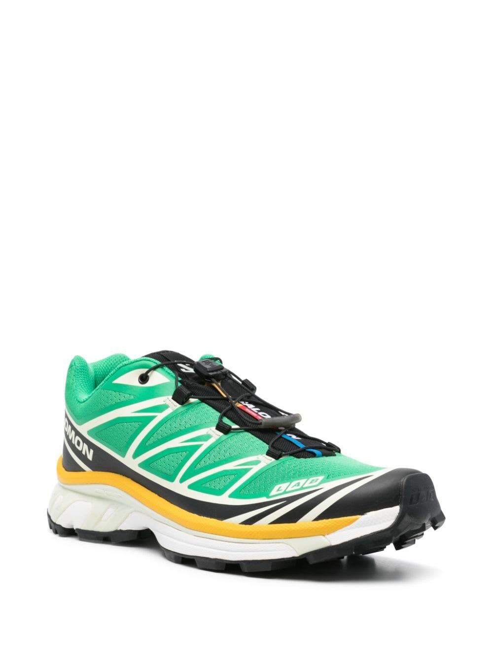 Shop Salomon Xt-6 Sneakers In Bright Green Black Sulphur