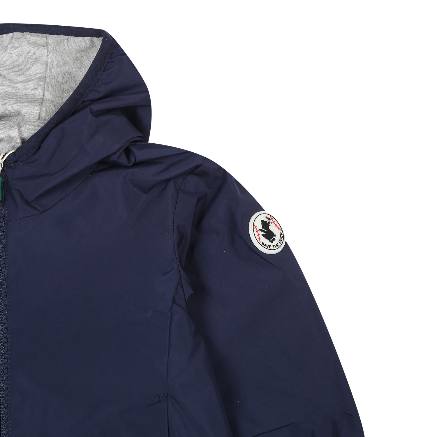 Shop Save The Duck Blue Coco Windbreaker For Babykids With Logo
