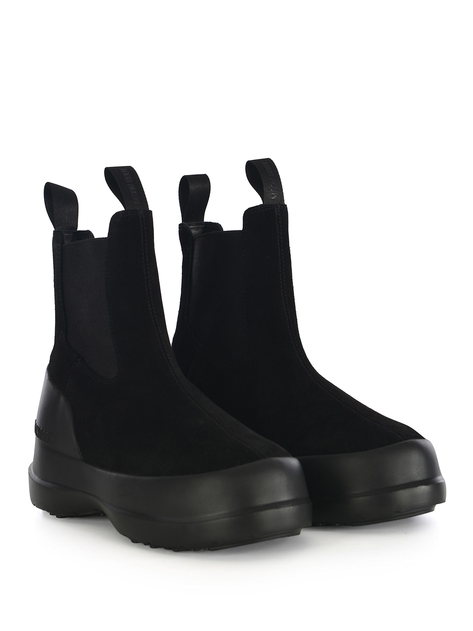 Shop Moon Boot Boots  Luna Chelesea Made Of Suede In Black