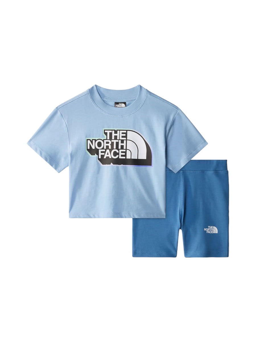 The North Face Kid G Summer Set Steel Blue/indigo Stone In Blue