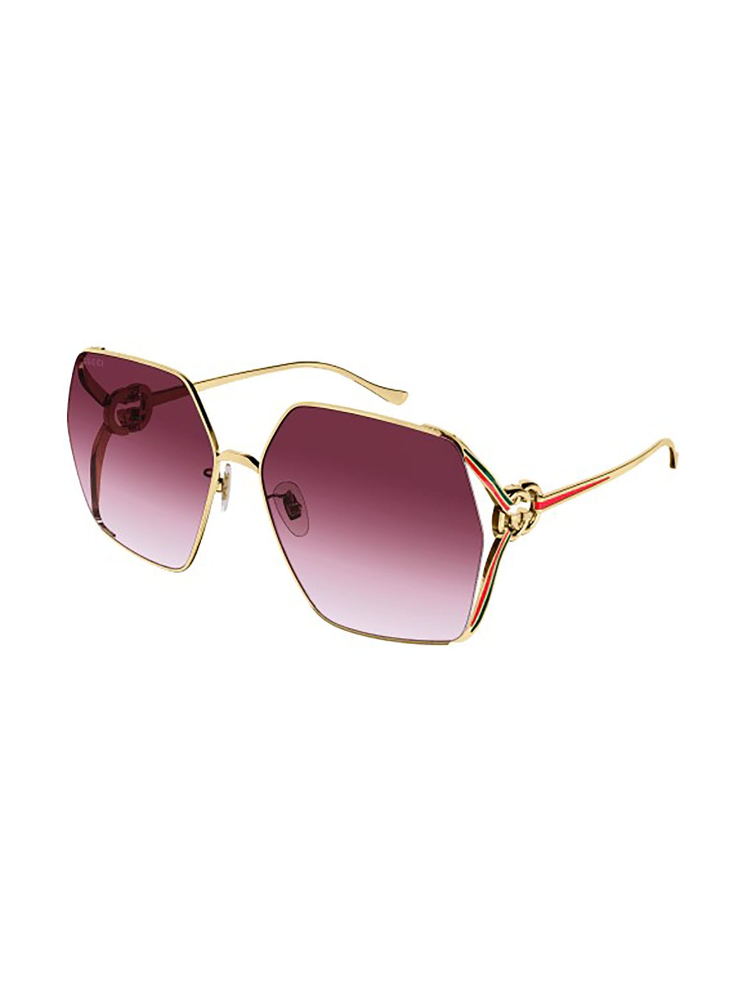 Shop Gucci Gg1322sa Sunglasses In Gold Gold Red