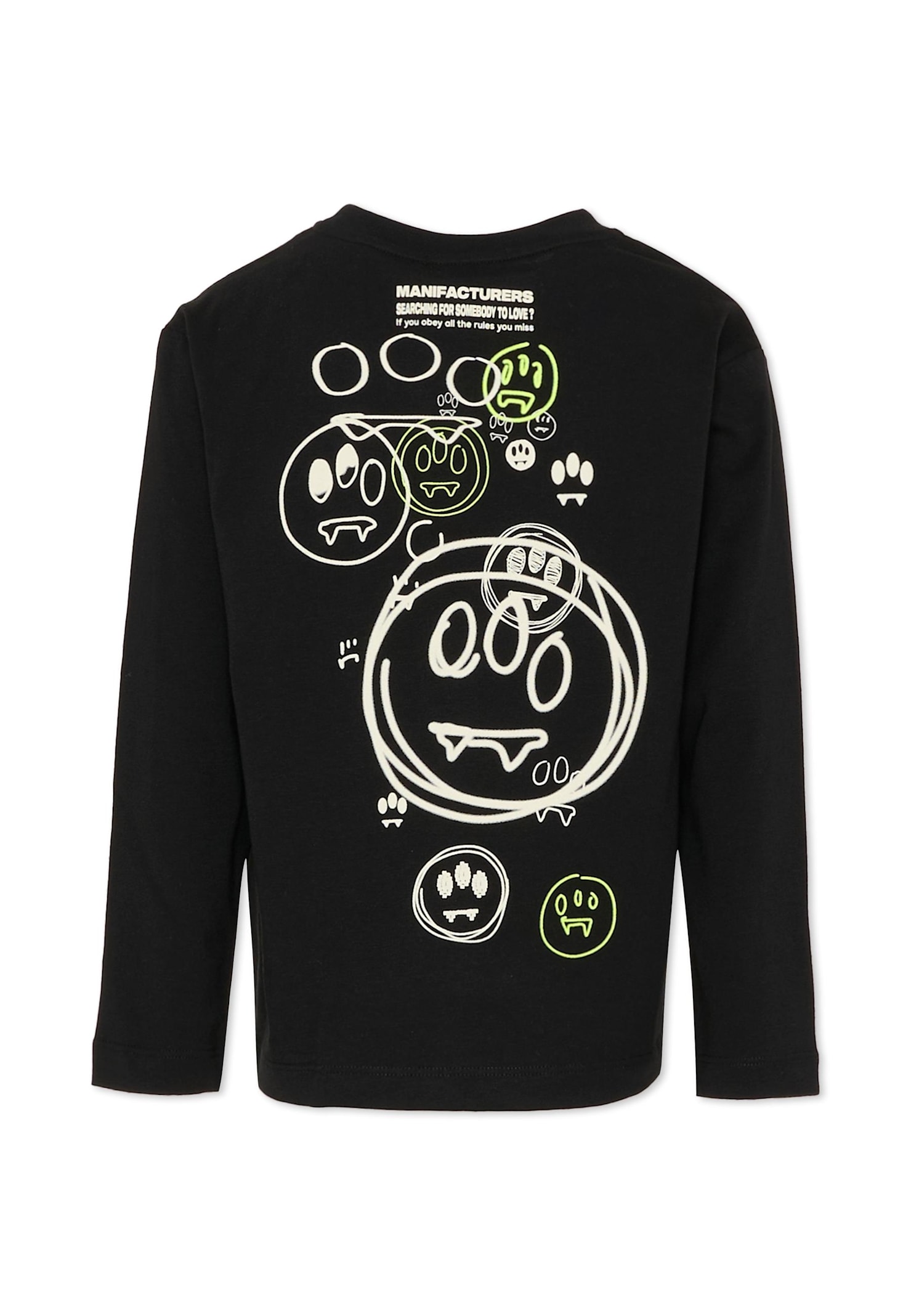 Barrow Black T-shirt For Kids With Logo In Black