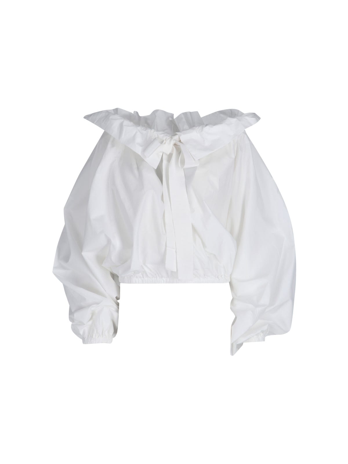 Shop Patou Puff Sleeve Top In White