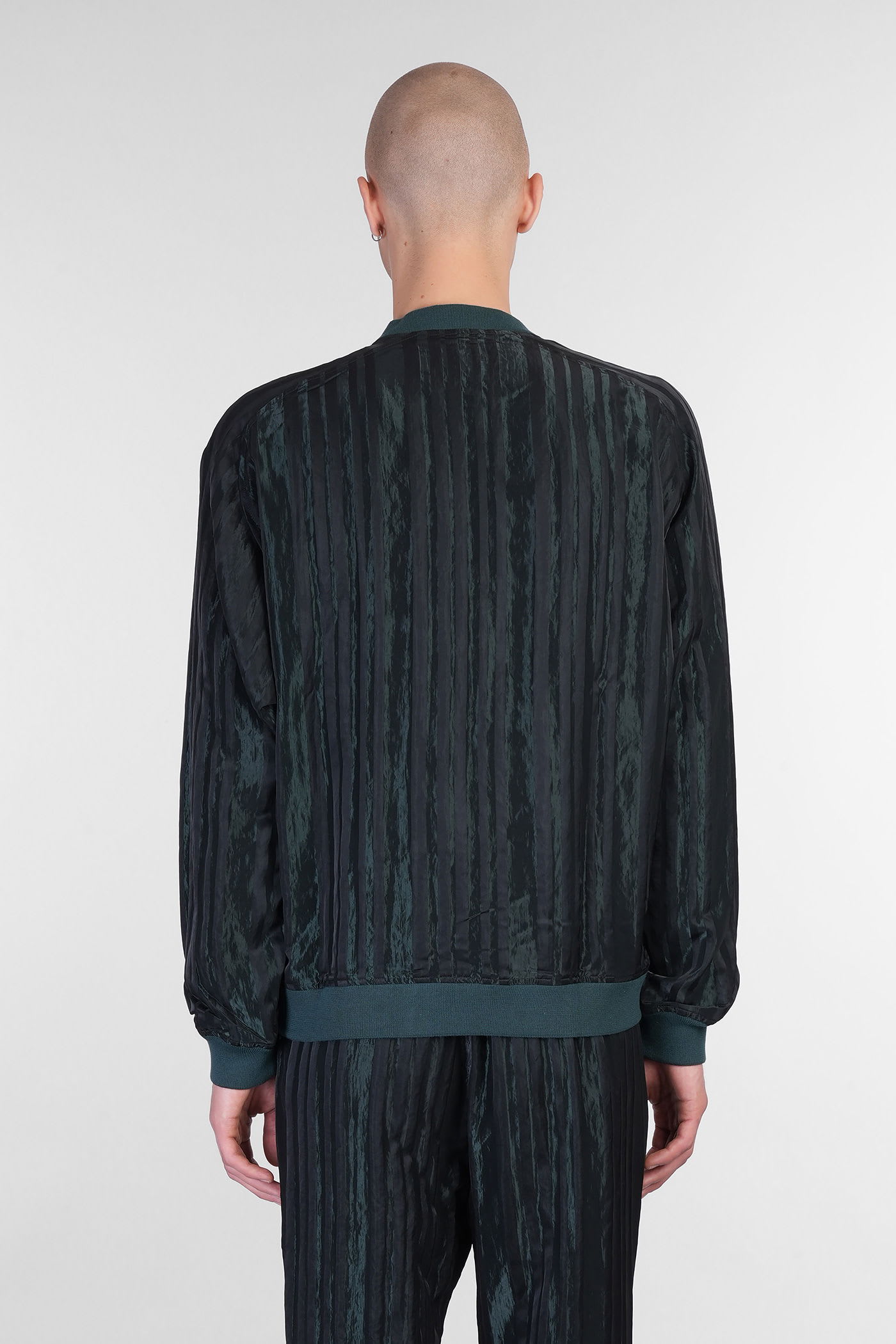 Needles Bomber Jacket In Green Rayon In Green