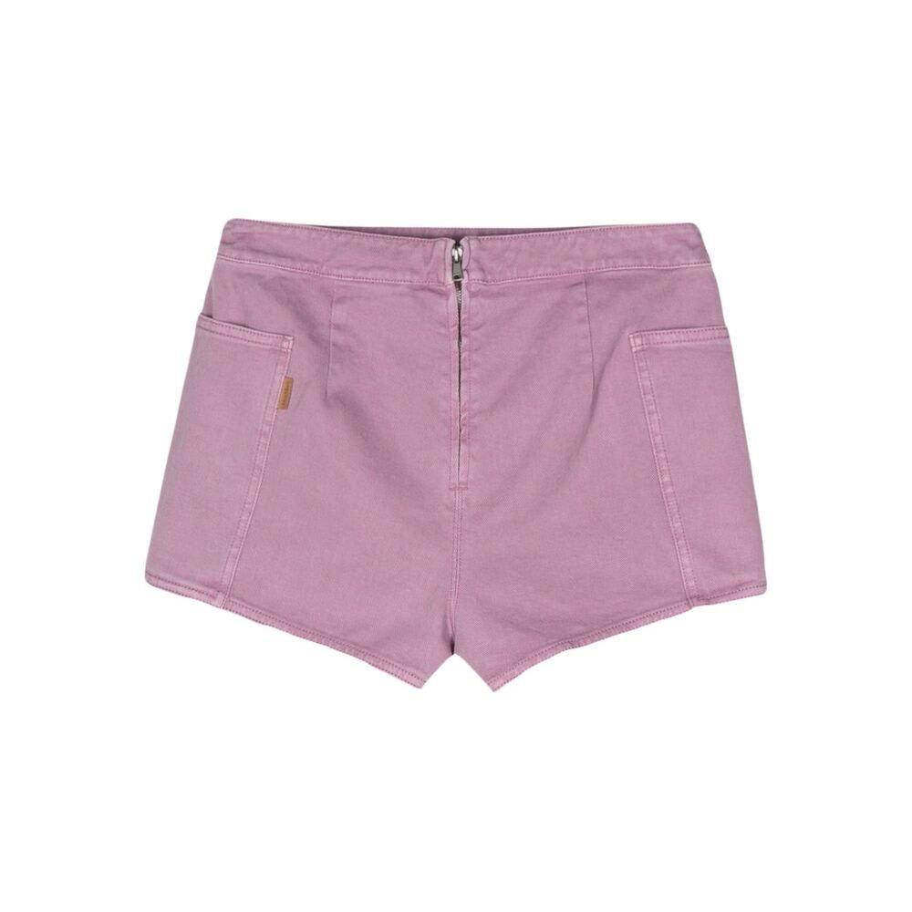Shop Max Mara Pocket Detailed Shorts In Purple