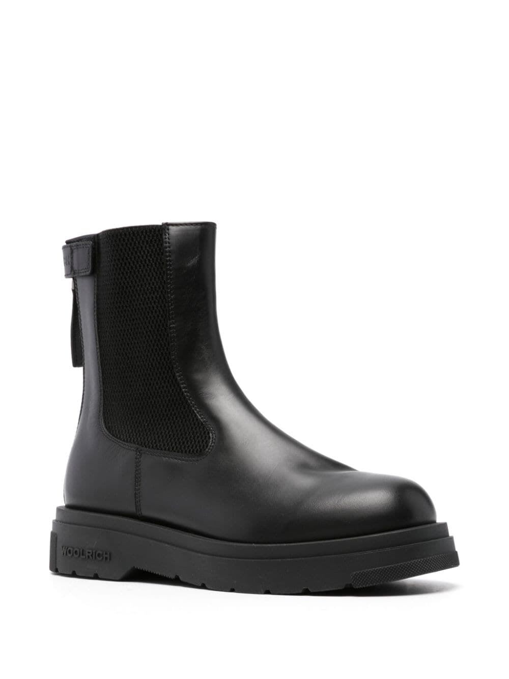 Shop Woolrich City Chelsea Boot Calf In Black