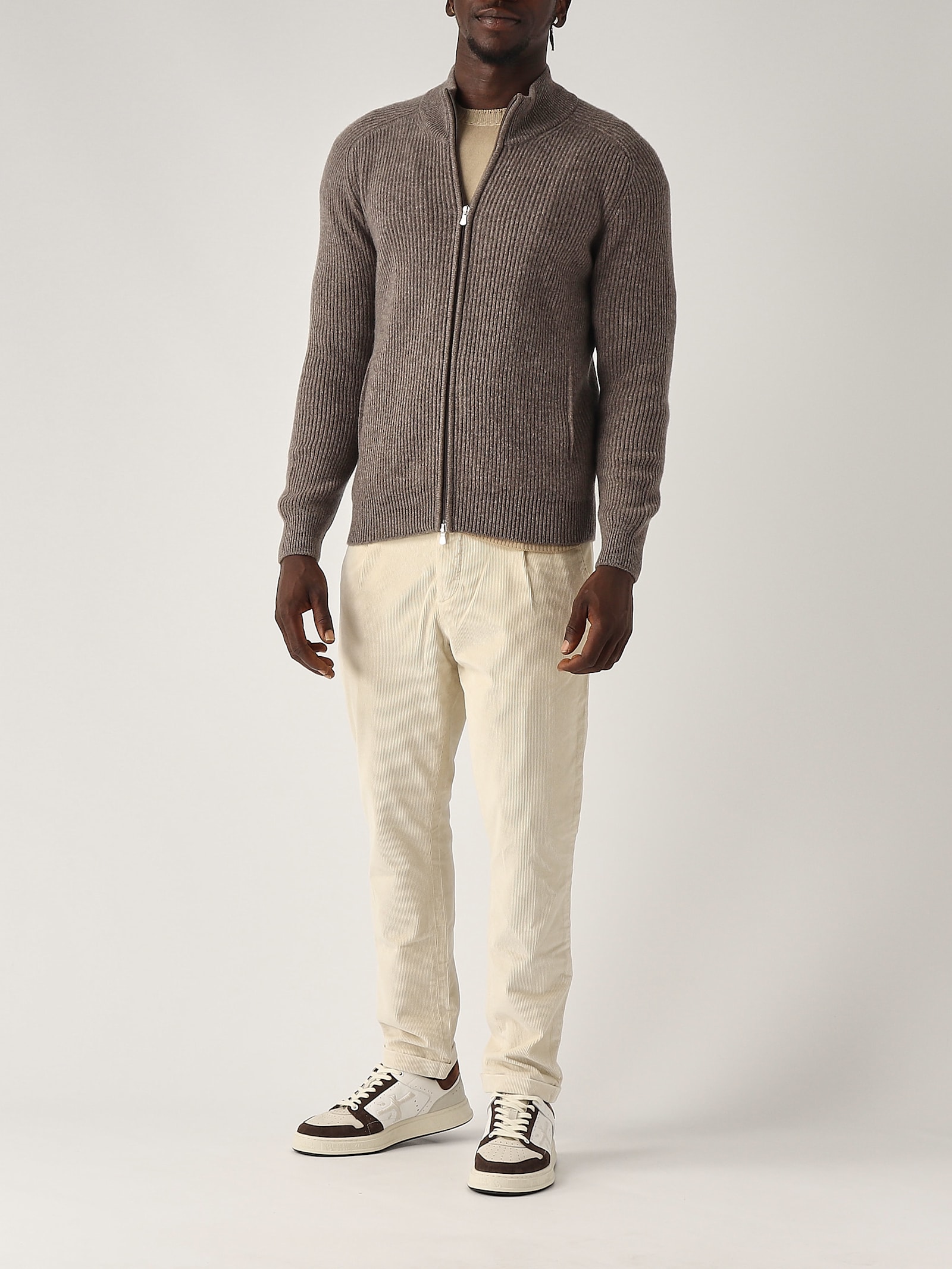 GRAN SASSO CARDIGAN FULL ZIP CACHEMIRE CARDIGAN 