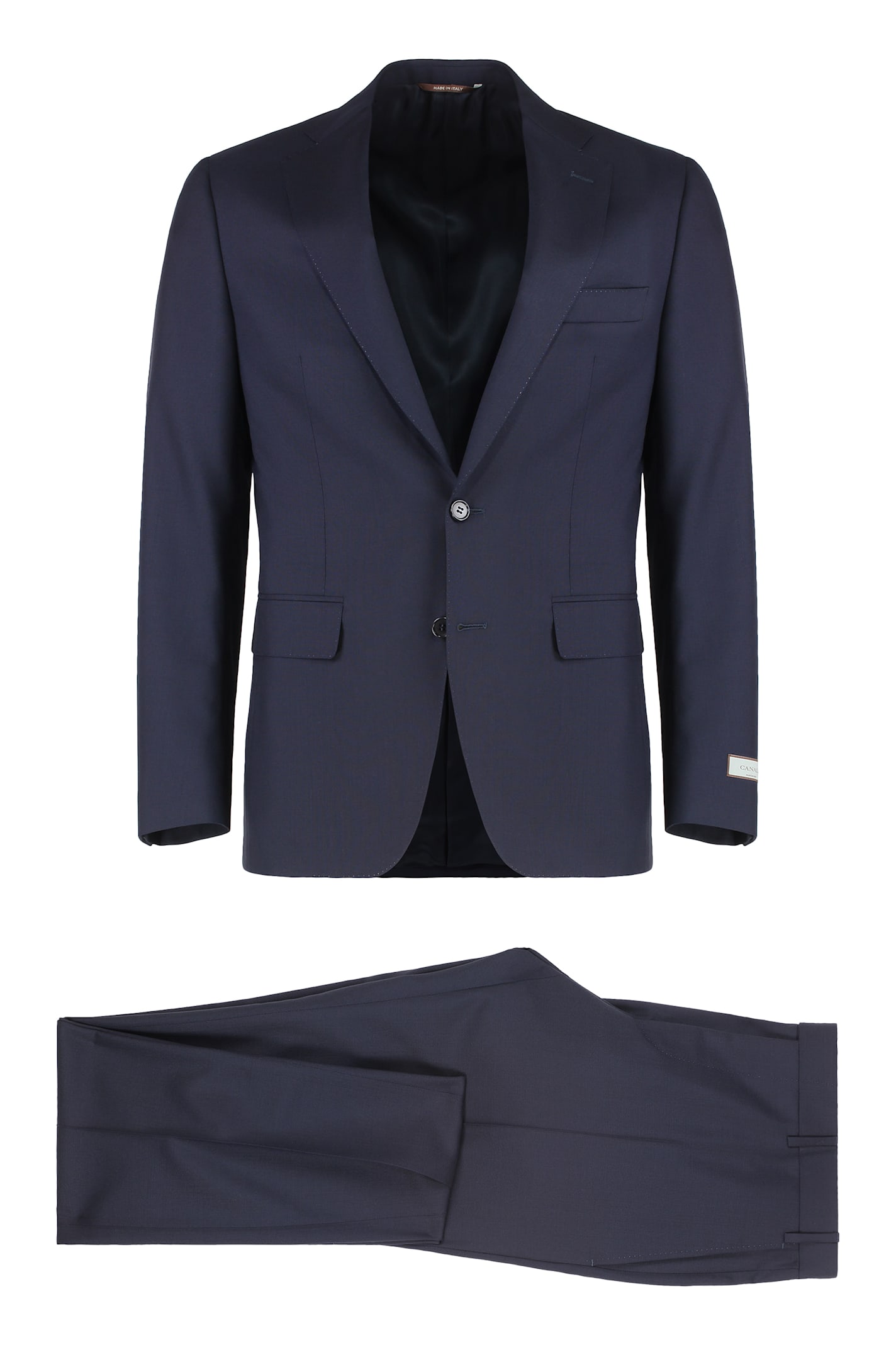 Canali Two-piece Wool Suit In Blue