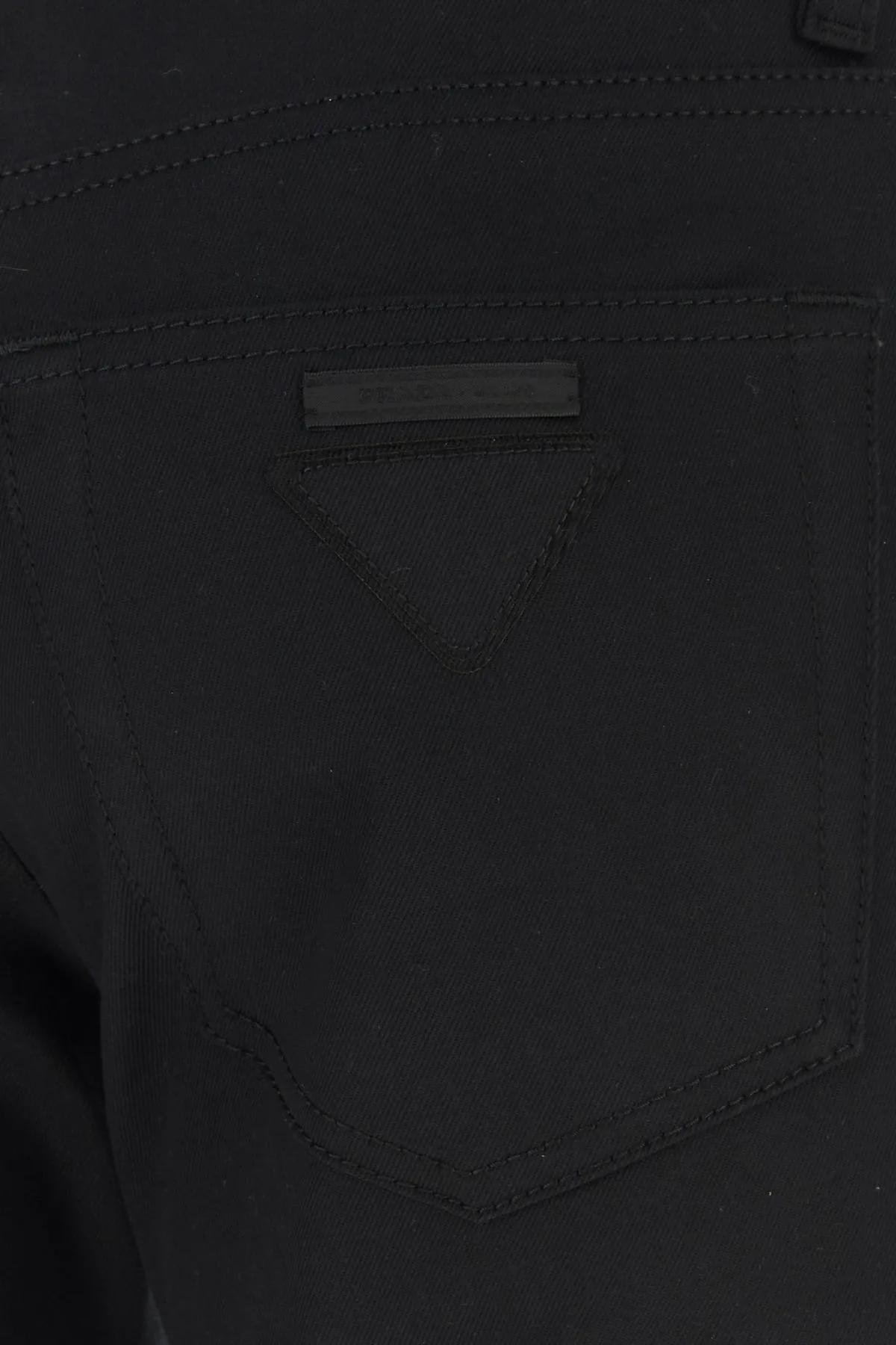 Prada Dark Blue Drill Chino Pant In Blue
