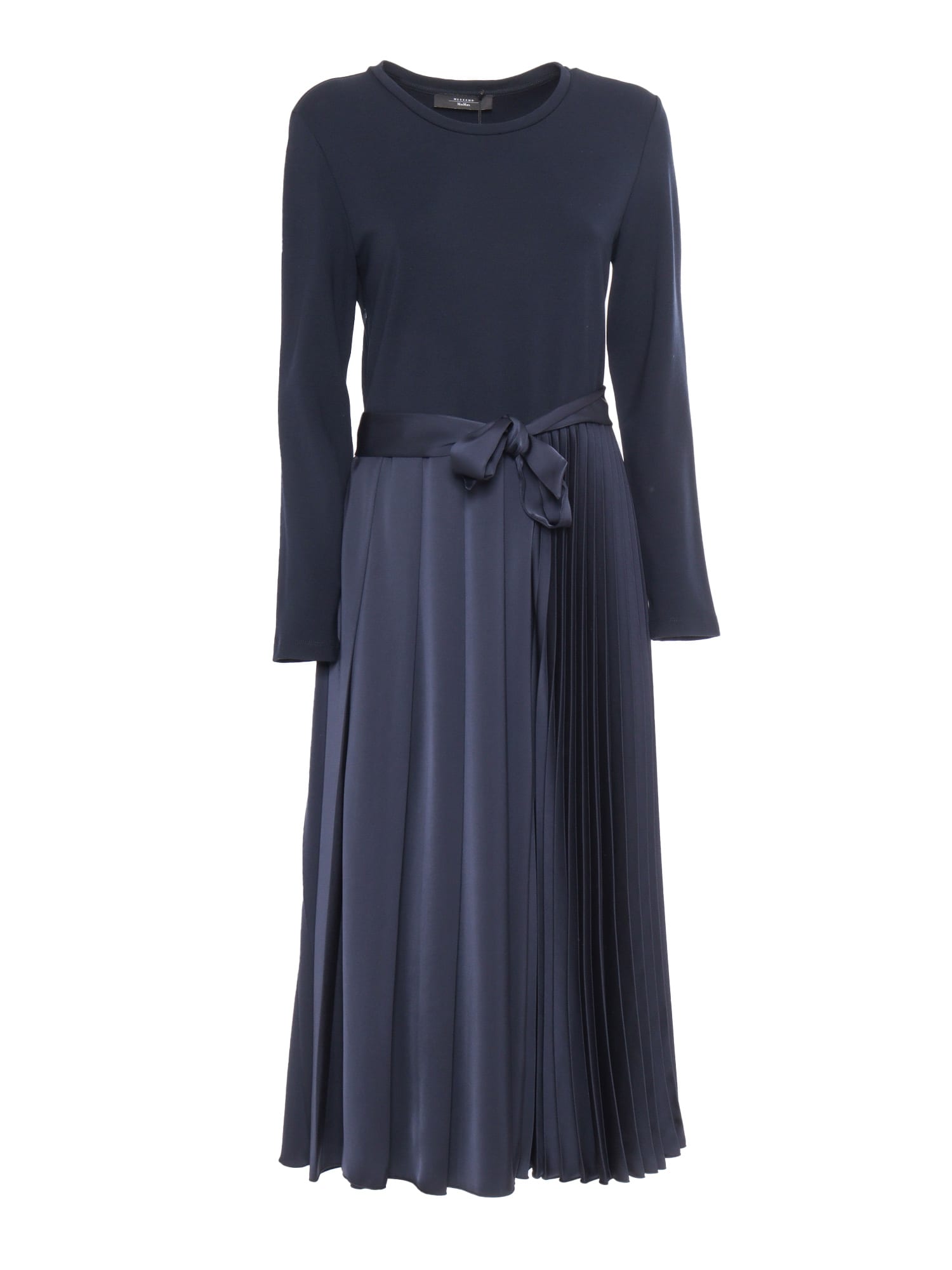 Shop Weekend Max Mara Sheree Navy Jersey Dress In Blue