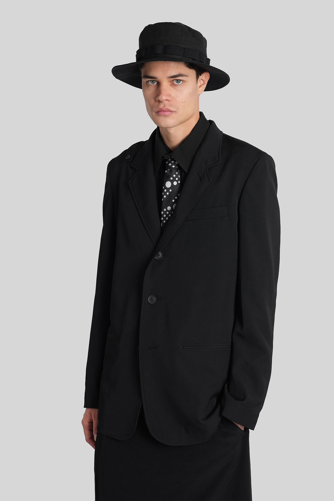 Yohji Yamamoto Blazer In Black Wool In Black