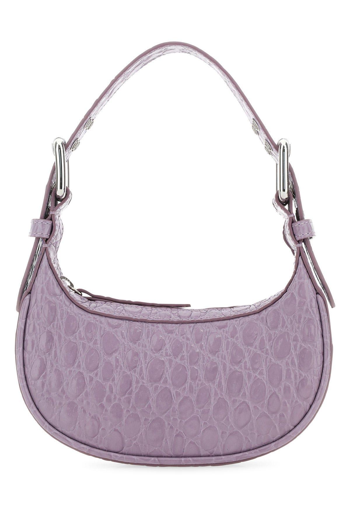 BY FAR Lilac Leather Mini Soho Handbag