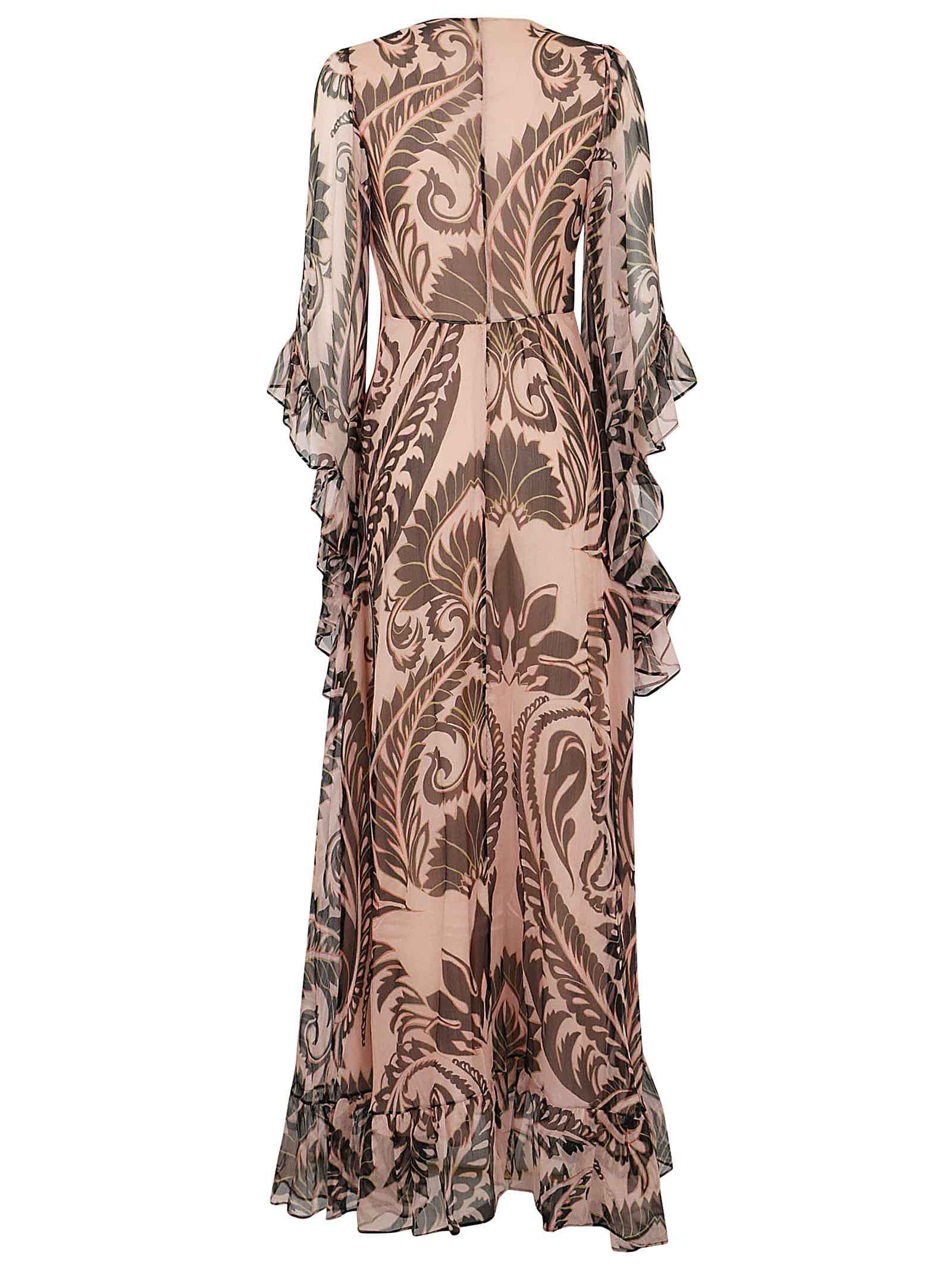 Shop Etro Long Dresses Woman In Stampa F.do Rosa