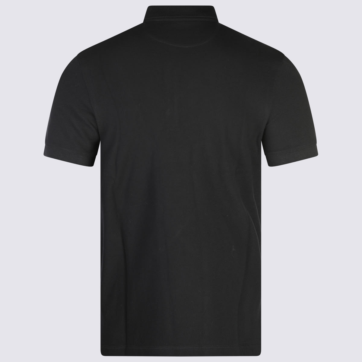 Shop Valentino Black Cotton Polo Shirt