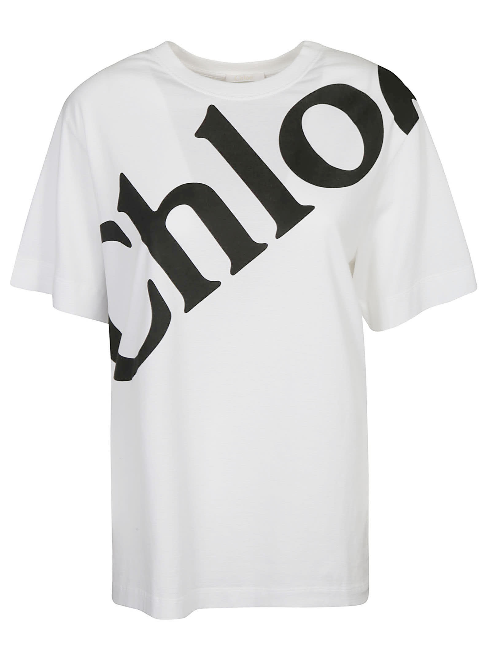 Chloé Large Logo Print T-shirt