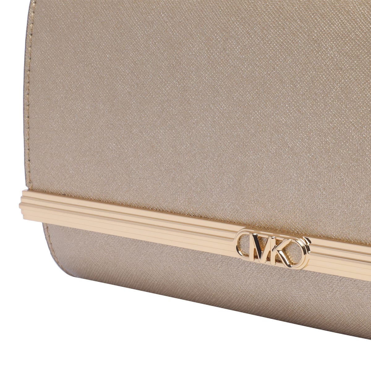 Michael Michael Kors Mona Clutch In Pale Gold