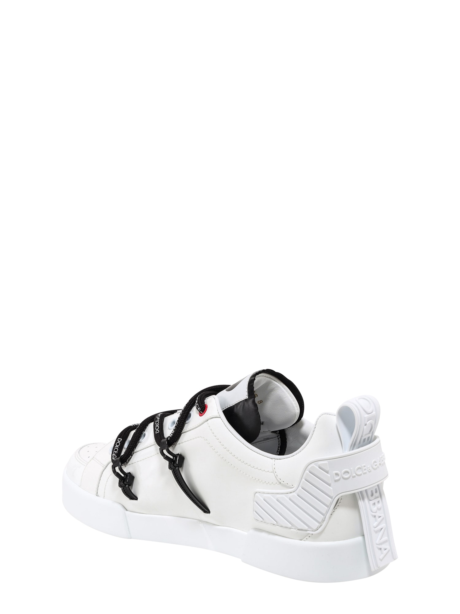 Shop Dolce & Gabbana Portofino Sneakers In Bianco/nero