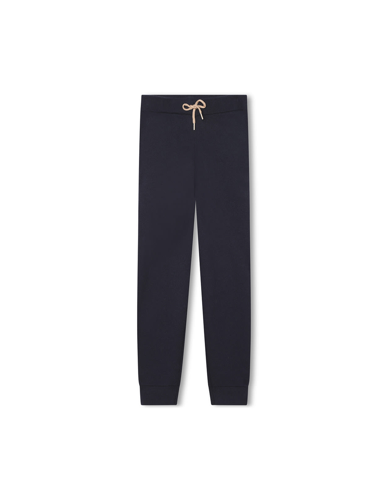 CHLOÉ NAVY BLUE JOGGERS WITH CONTRASTING STRIPES ON THE BACK
