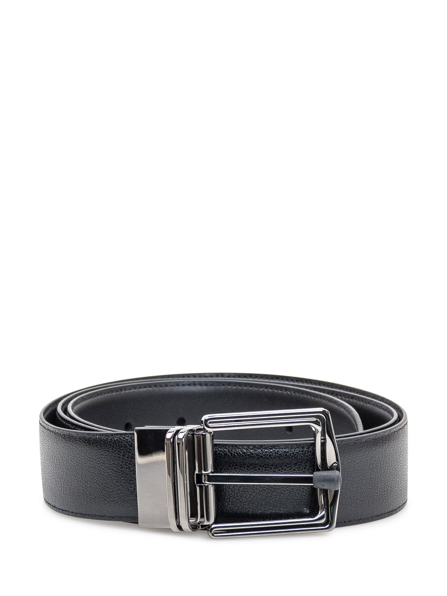 Shop Zegna Belt In Black