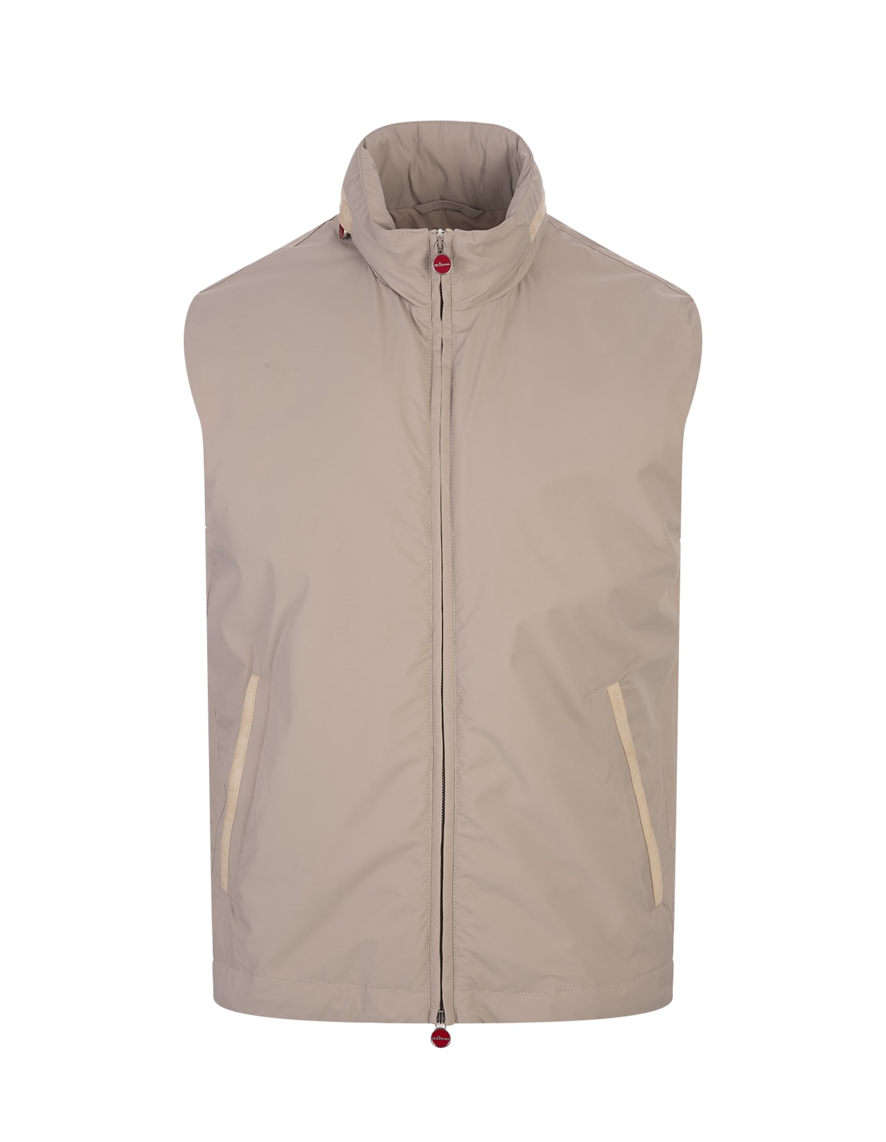 Beige Vest With Pull-out Hood