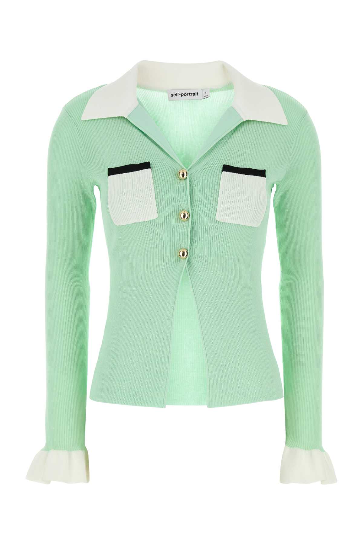 Self-portrait Self Portrait Women Green Viscose Blend Cardigan In Green