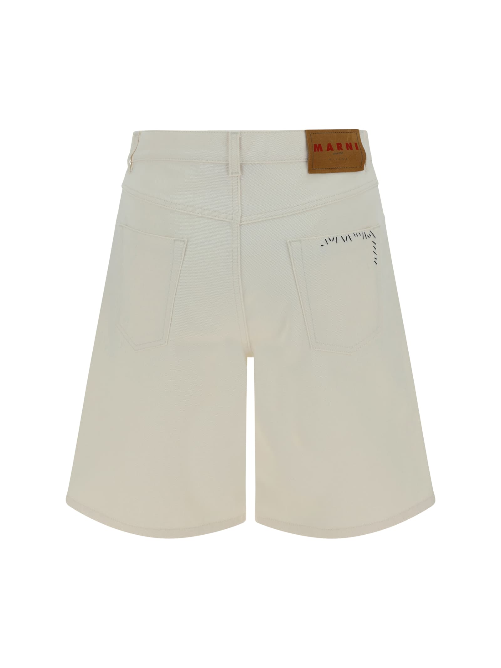 Shop Marni Bermuda Shorts In Lily White