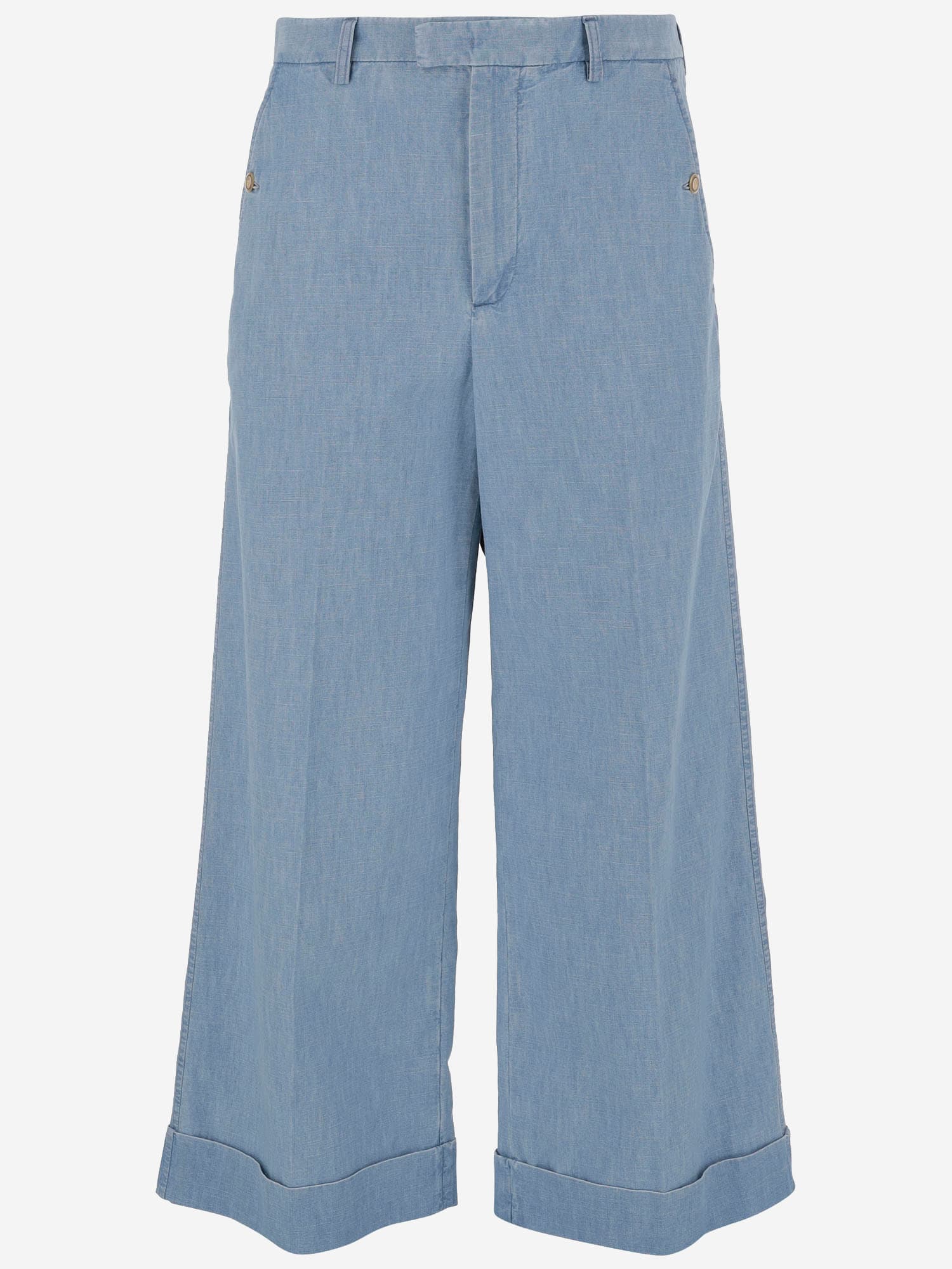 Denim Pants With Lapels