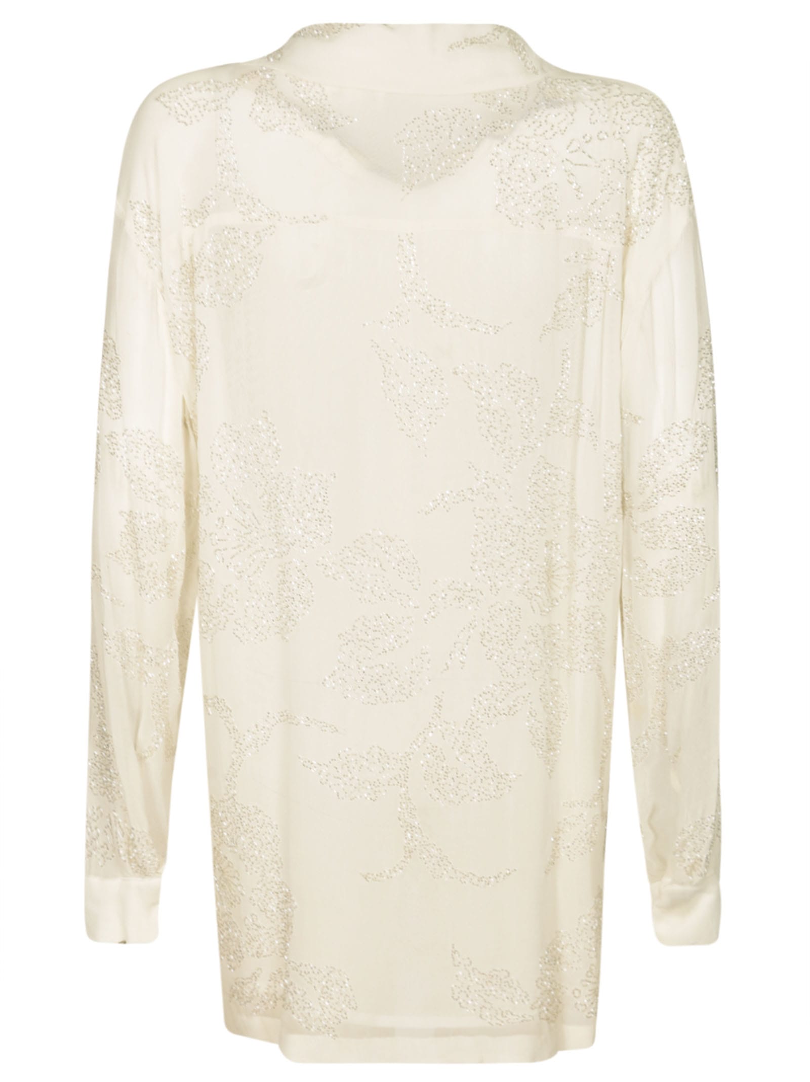 Shop P.a.r.o.s.h Glittery Shirt In White