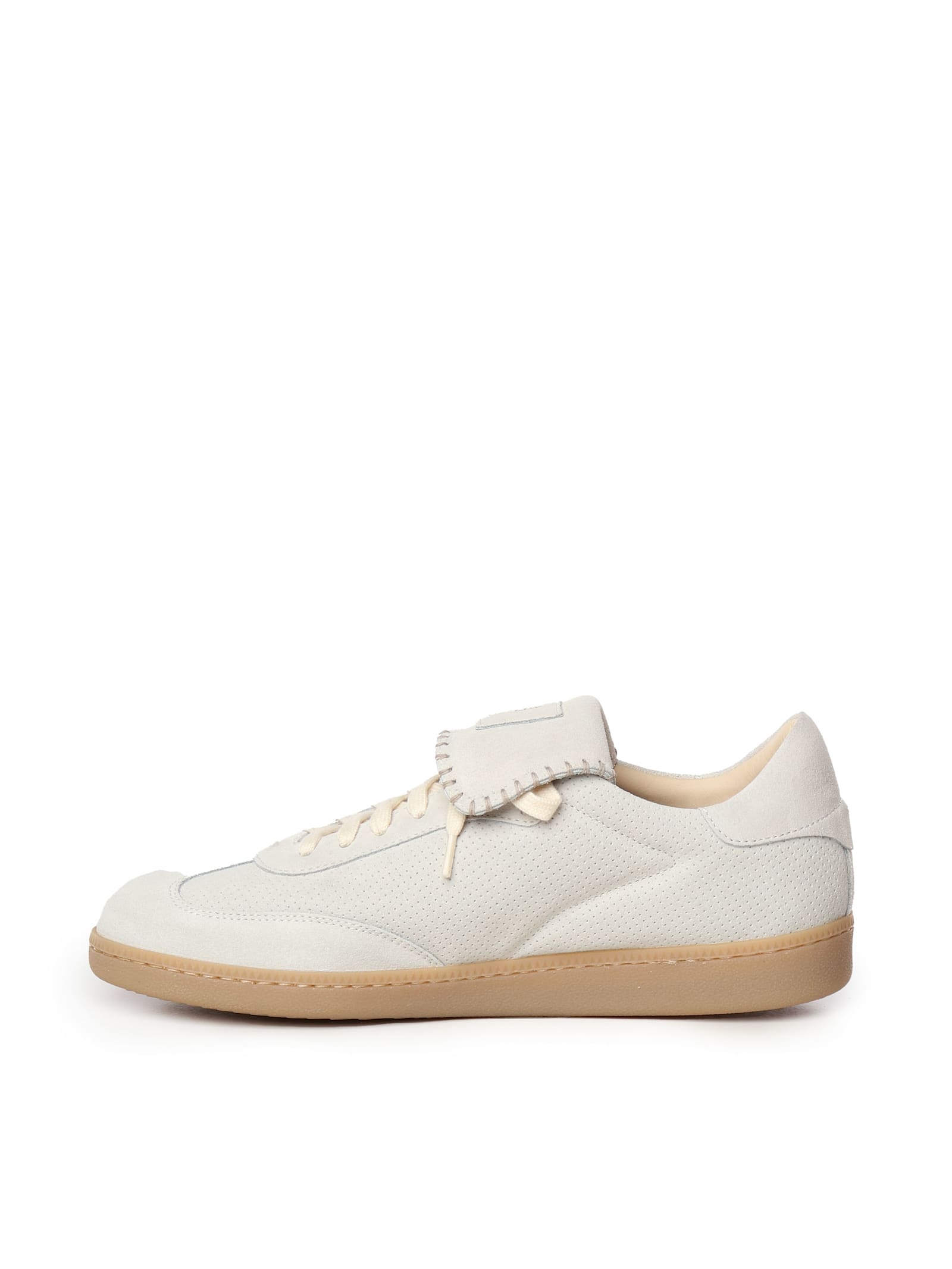 Eleventy Oversize-tongue Sneakers In White