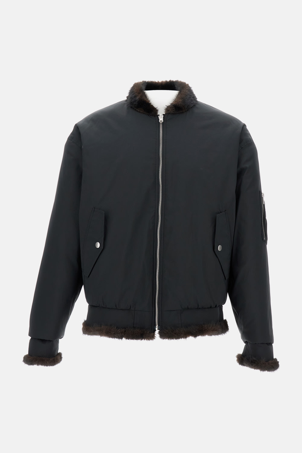 Mm6 Maison Margiela Down Jacket Frontal Zip Closure In Blue
