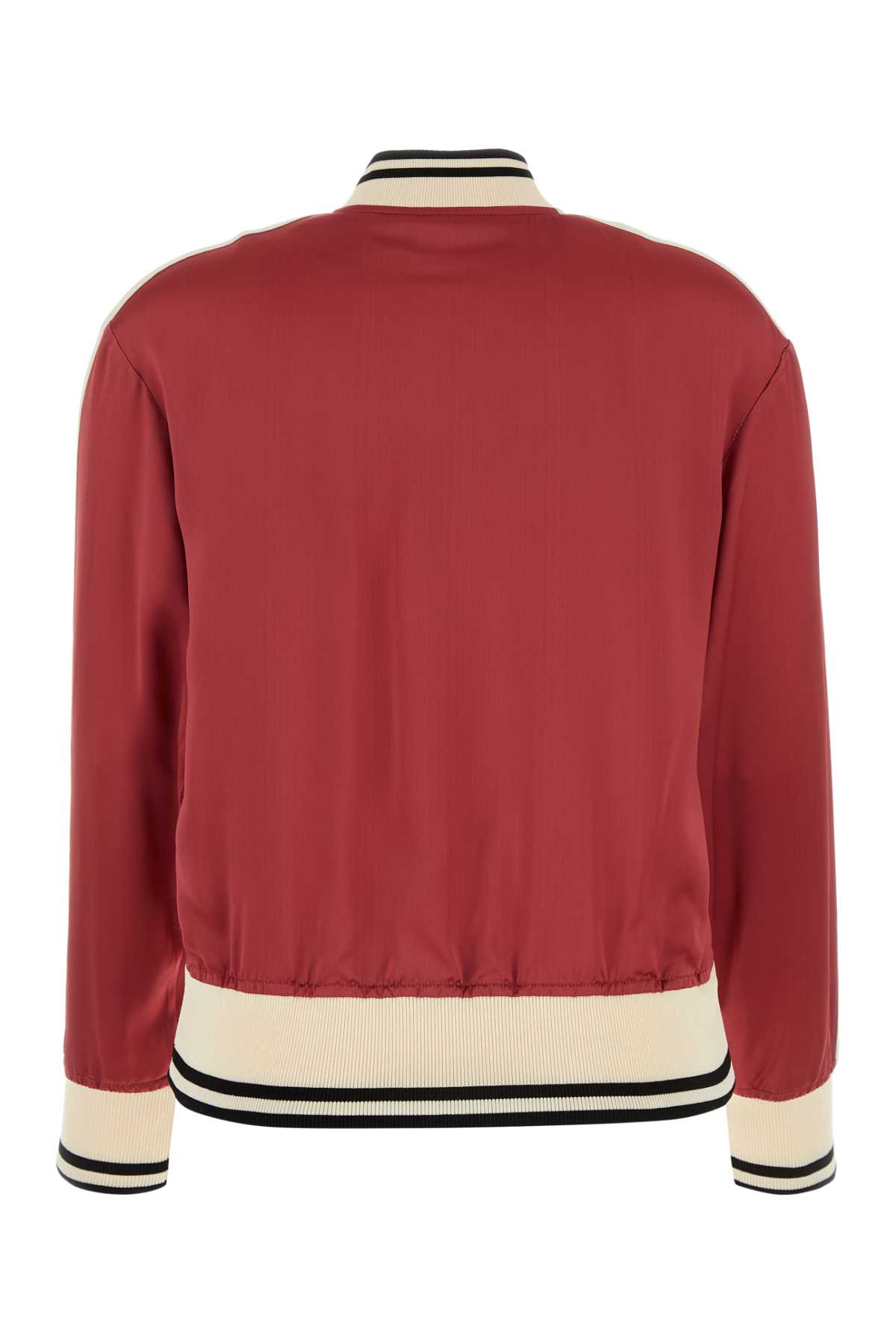 Shop Palm Angels Tiziano Red Viscose Bomber Jacket In 2703