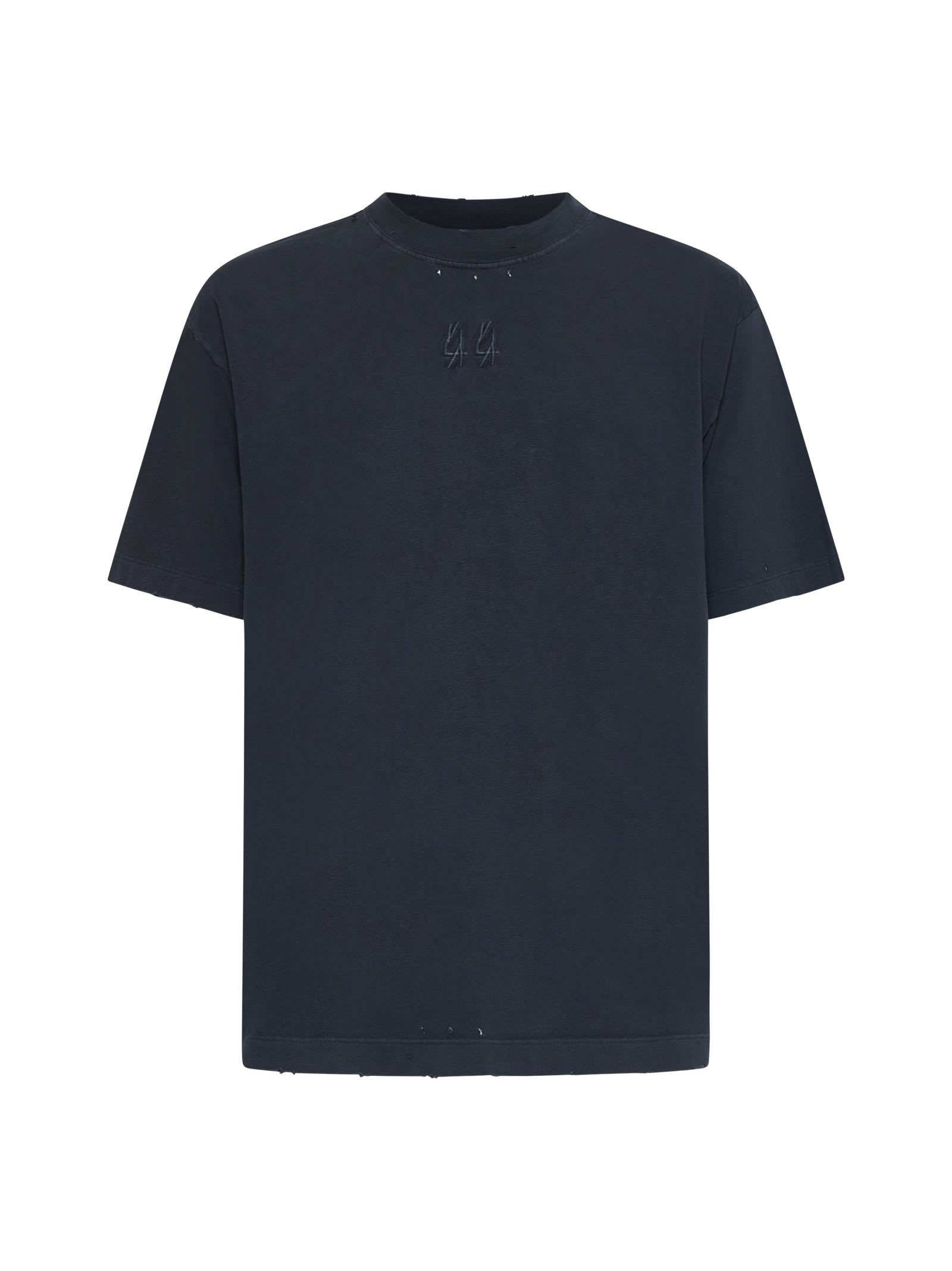 Shop 44 Label Group T-shirt In Black+44 Solid Lasered