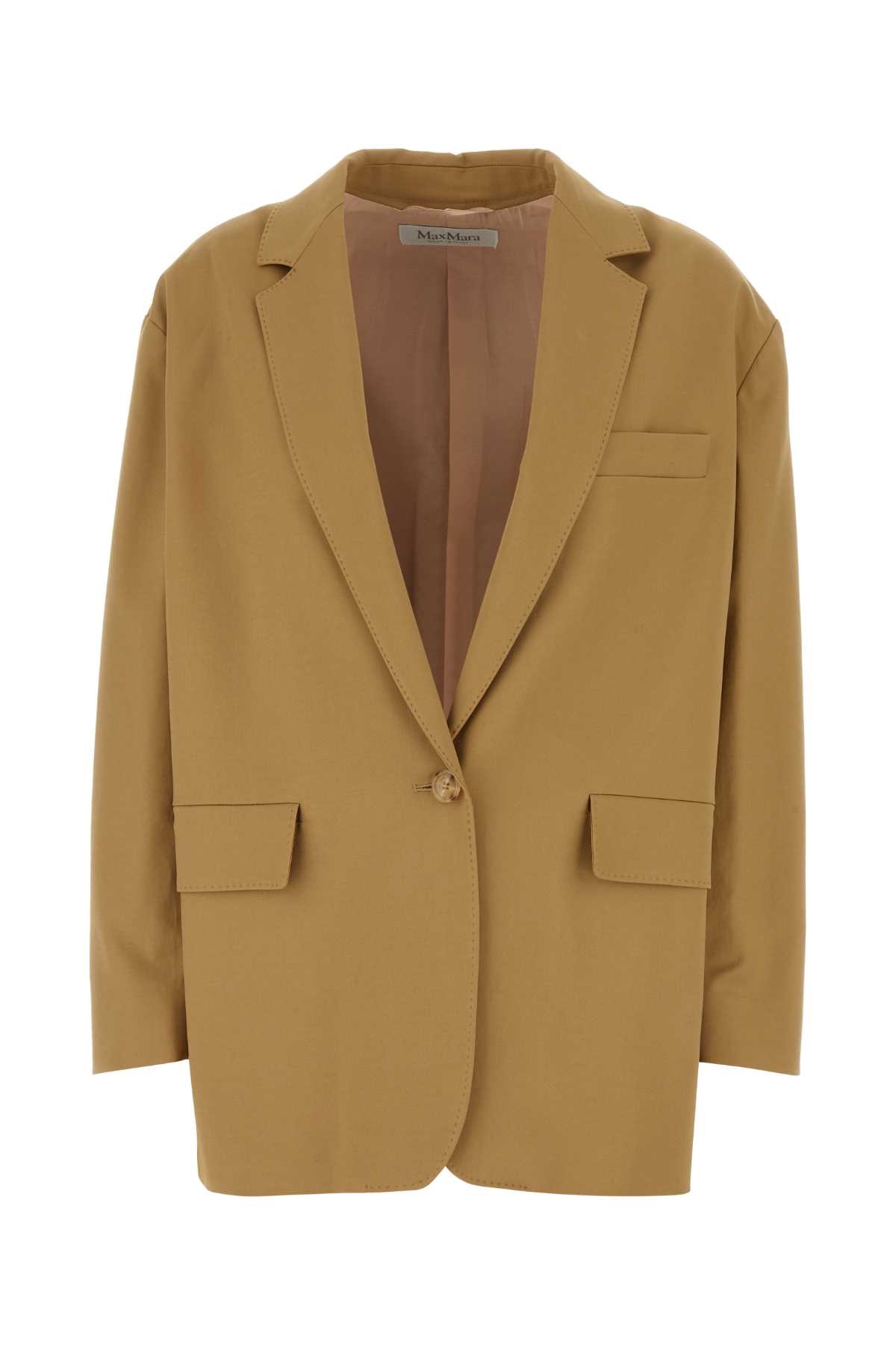 MAX MARA CAMEL STRETCH COTTON MONICA BLAZER 