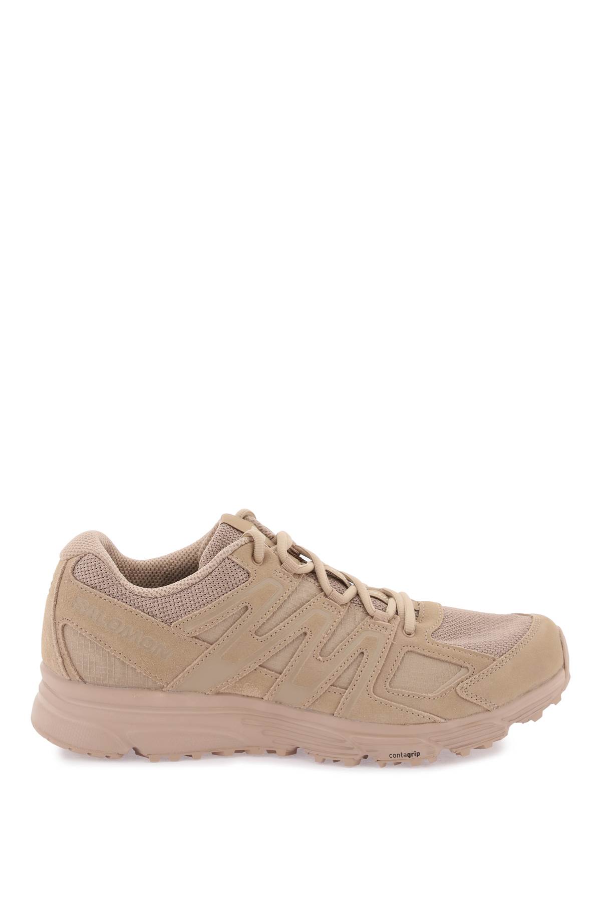 Shop Salomon X-mission 4 Suede Sneakers In Natural Natural Natural (pink)