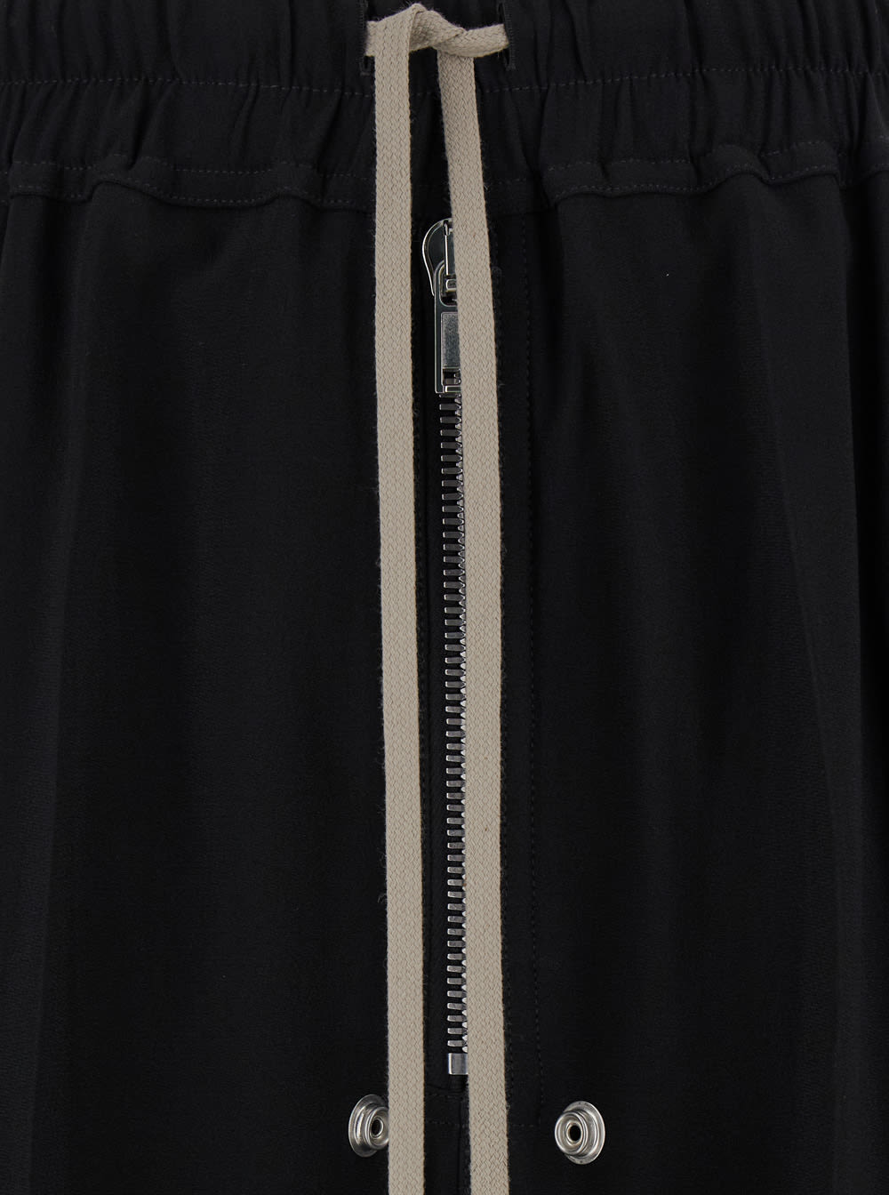 Shop Rick Owens Black Wide Pants With Oversized Drawstring In Jersey Woman