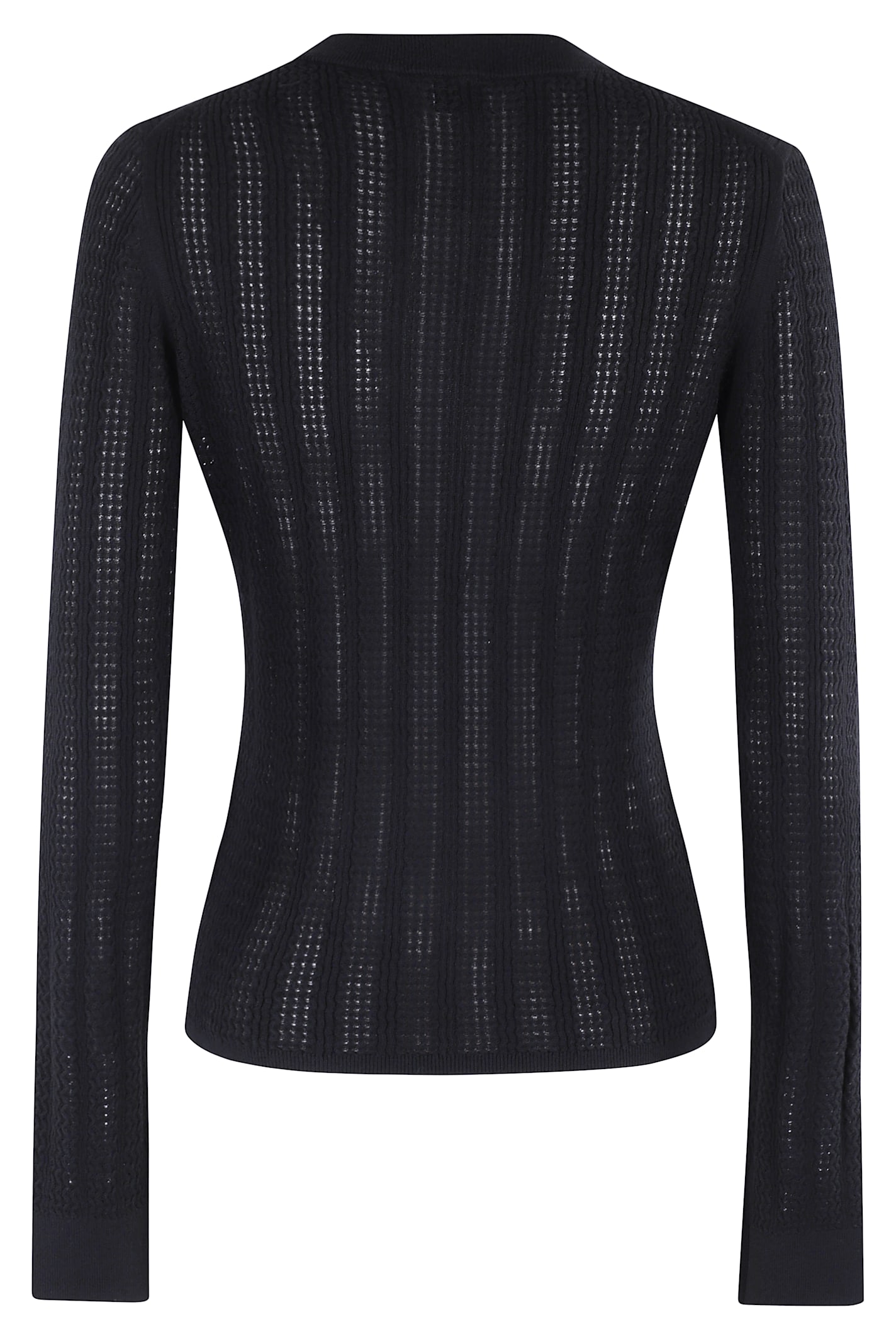 Filippa K Lace Knit Top In Black