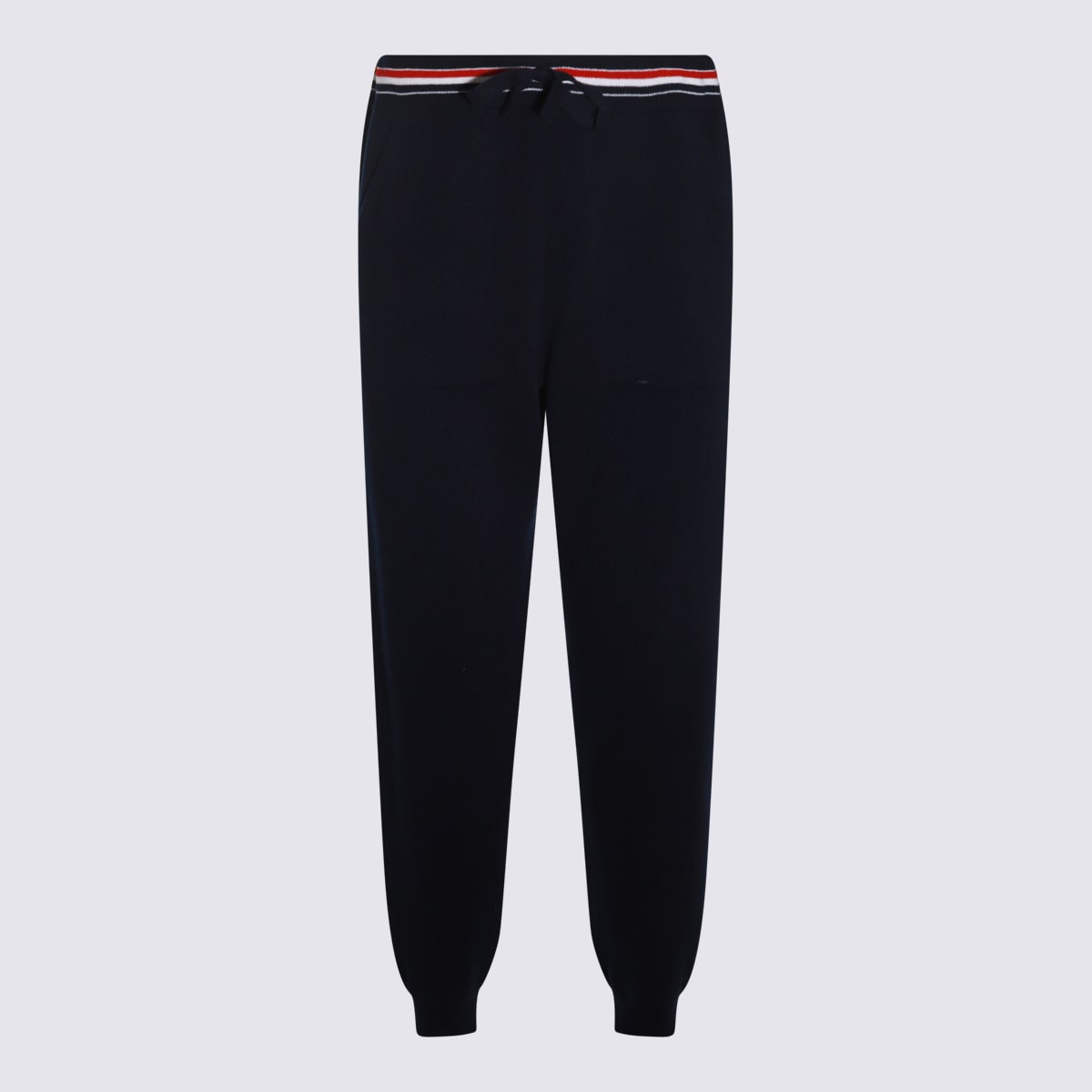 Shop Thom Browne Navy Blue Wool Pants