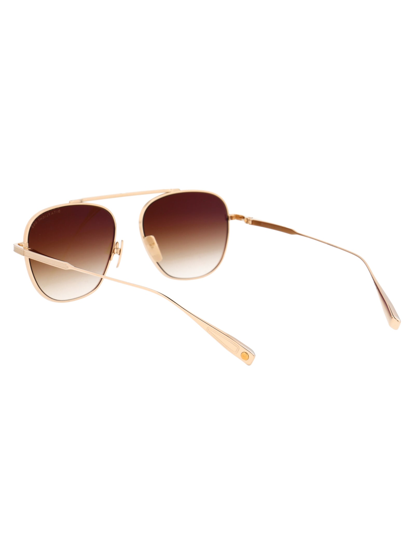 Shop Dita Flight.009 Sunglasses In White Gold Gradient