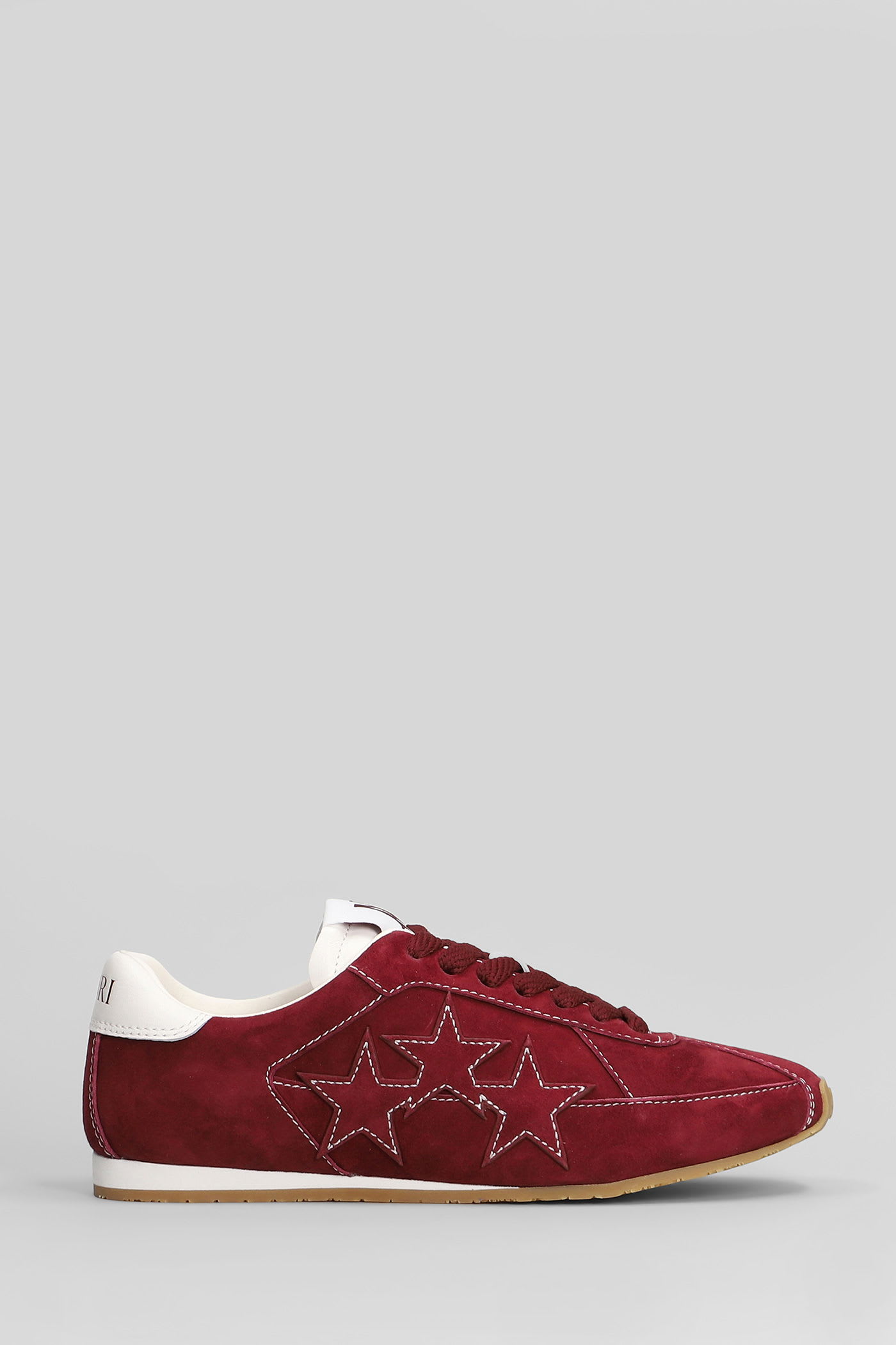 Amiri Pacific Flat Sneakers In Red Suede