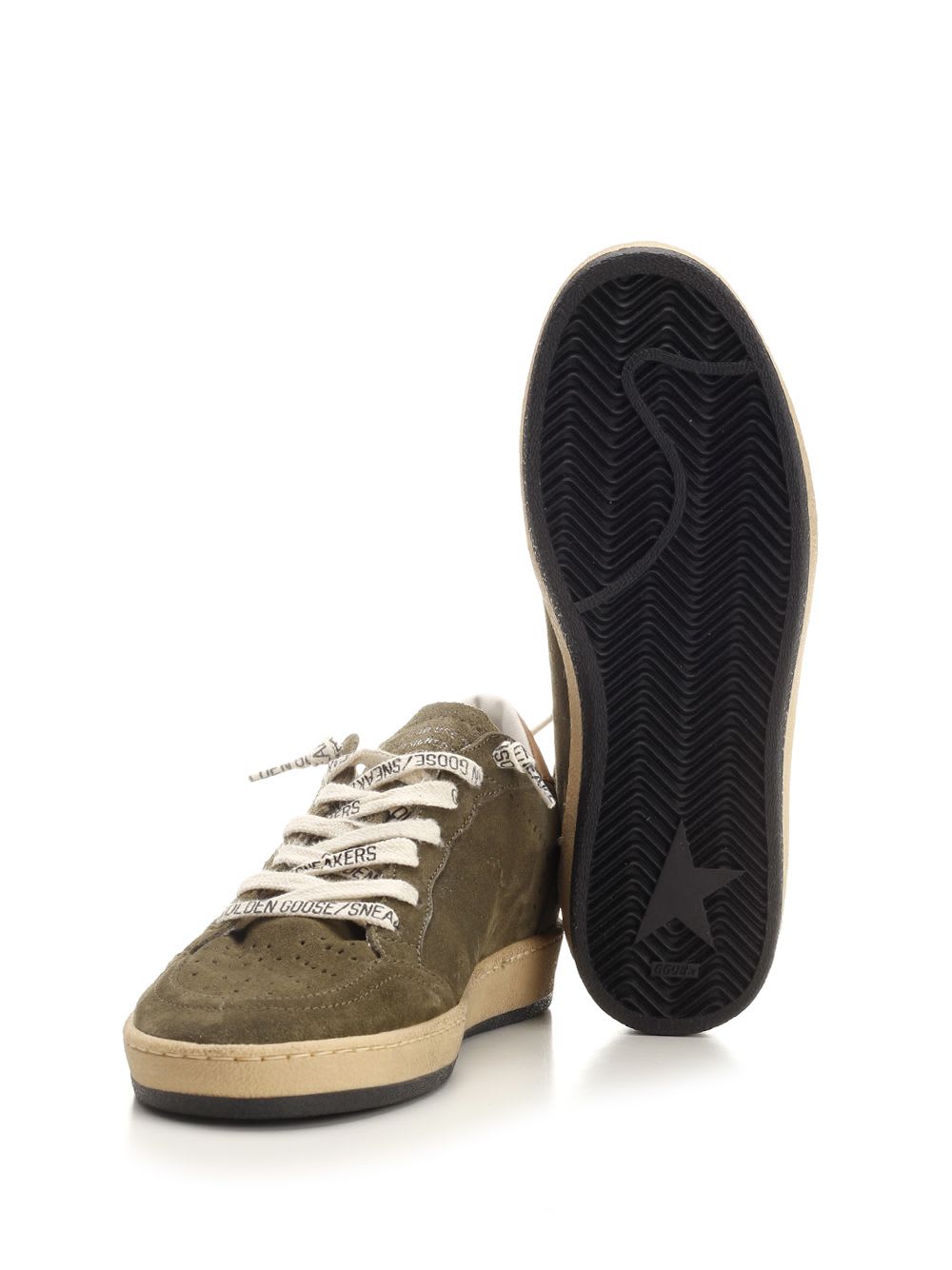 Shop Golden Goose Ball Star Sneakers In Green