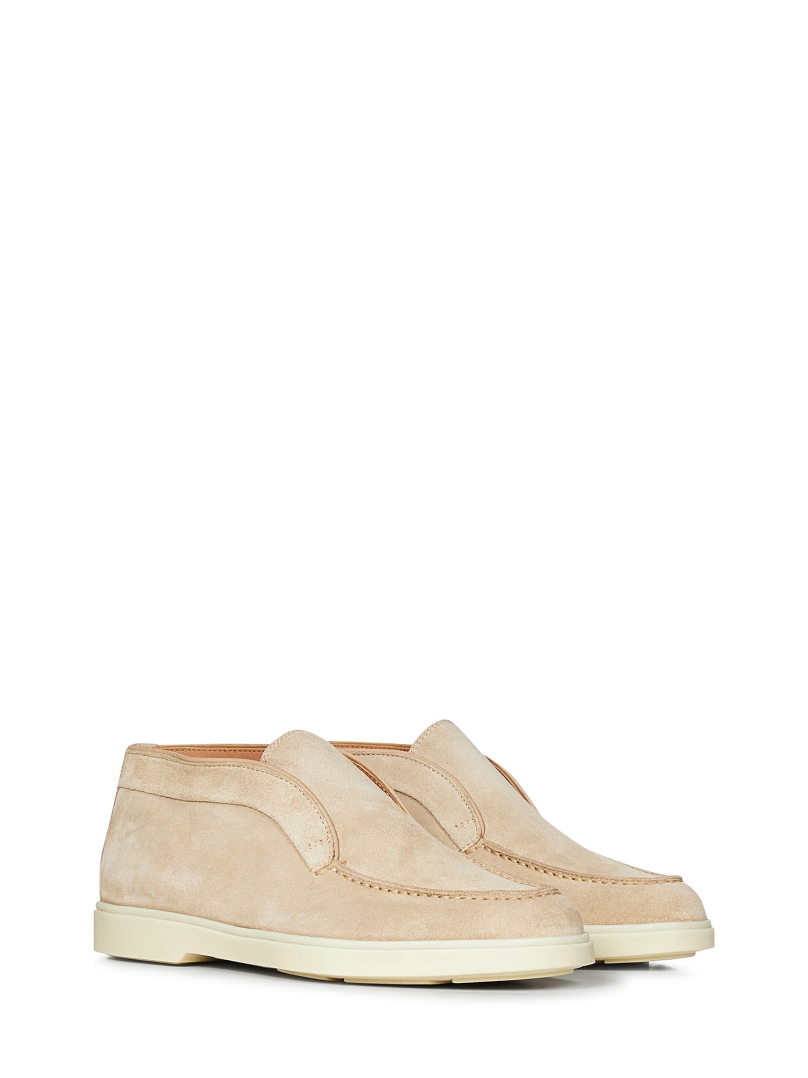 Shop Santoni Desert Boots In Pink